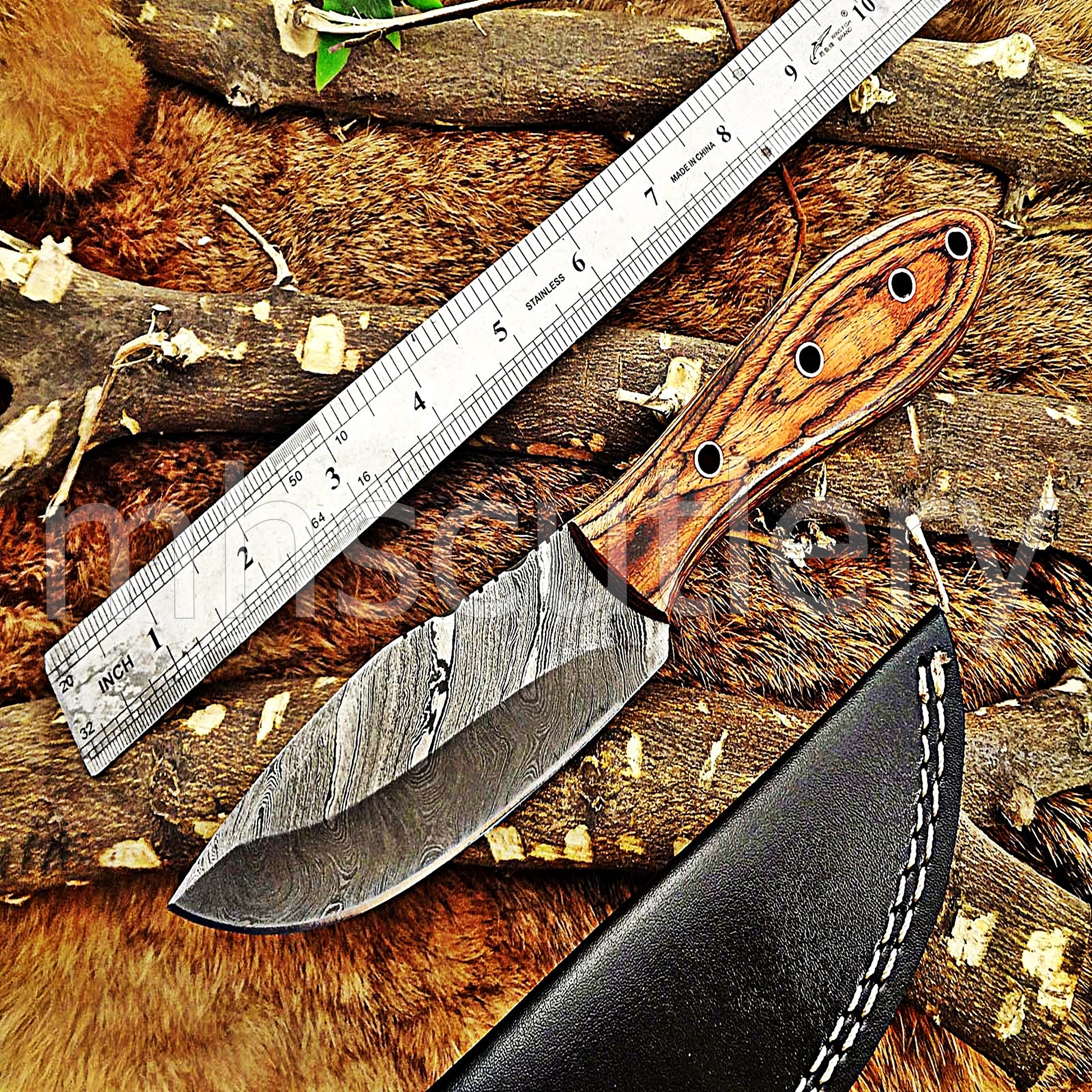Handmade Damascus Steel Hunting Skinner Knife | mhscutlery
