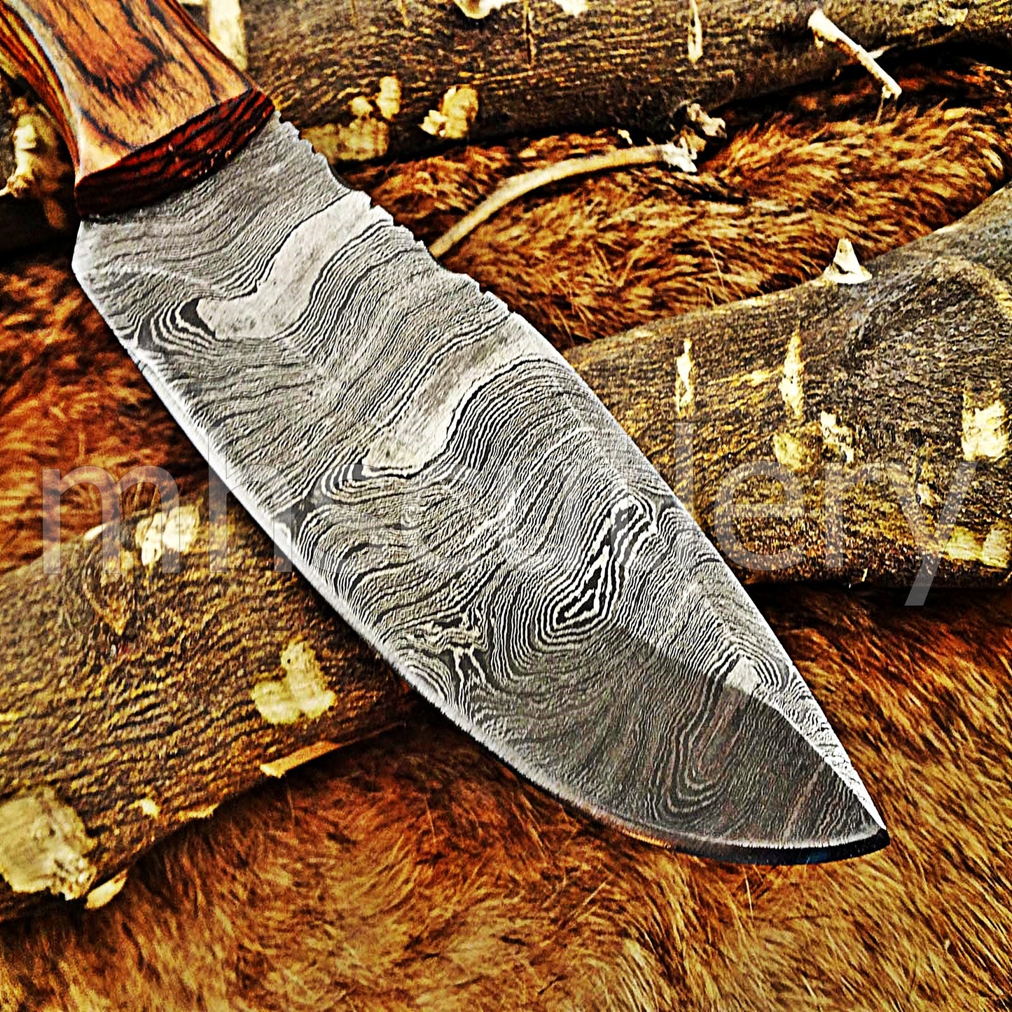 Handmade Damascus Steel Hunting Skinner Knife | mhscutlery