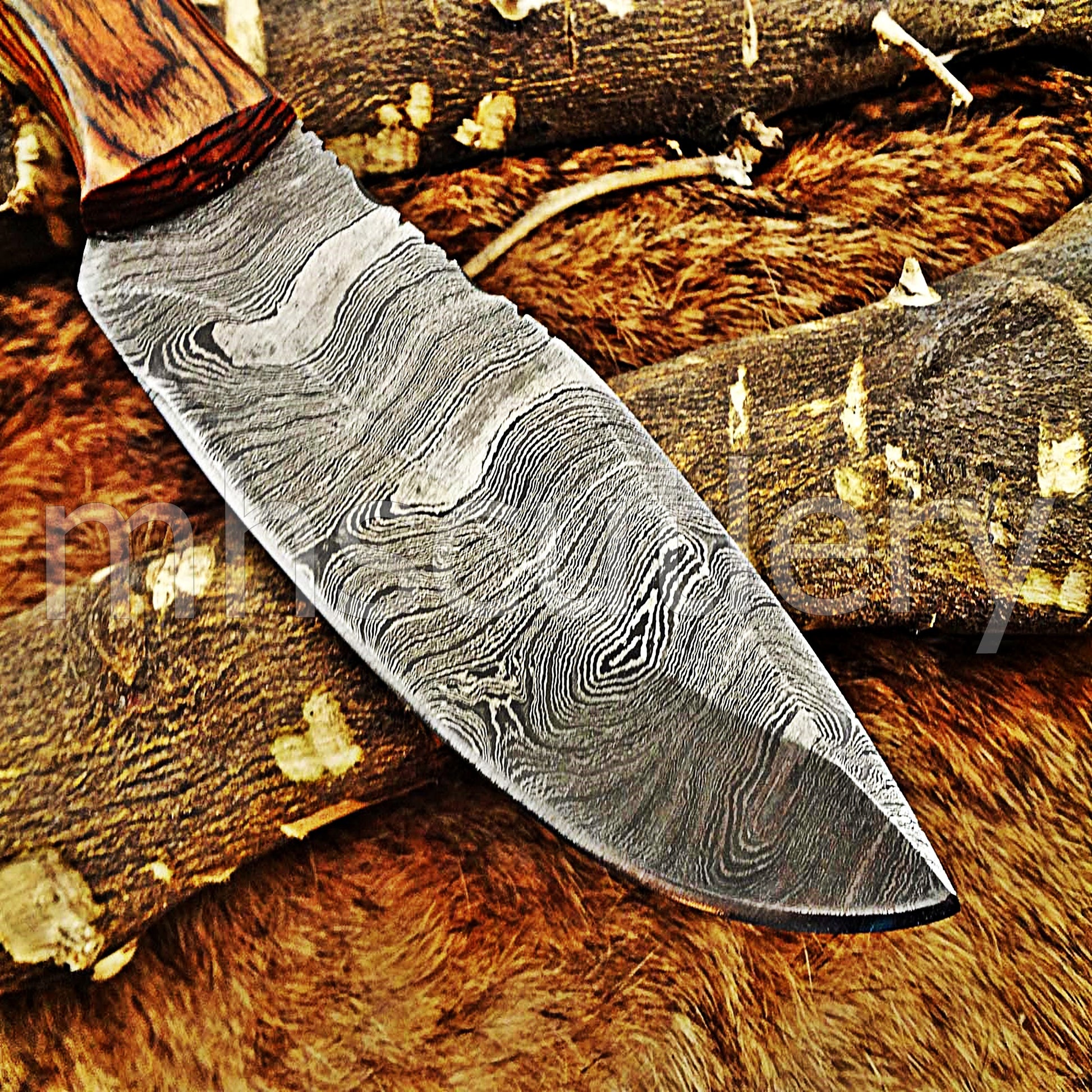 Handmade Damascus Steel Hunting Skinner Knife | mhscutlery