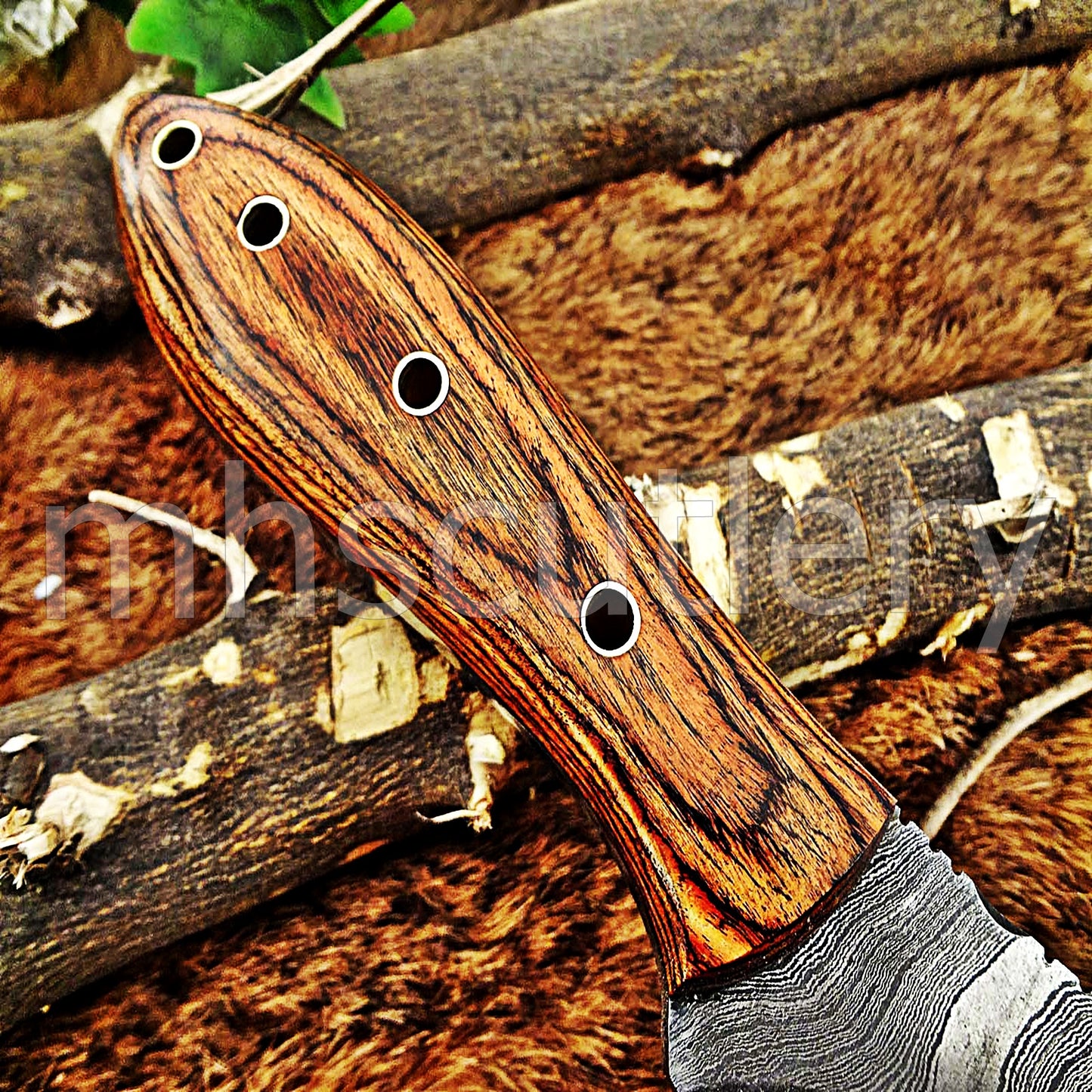 Handmade Damascus Steel Hunting Skinner Knife | mhscutlery