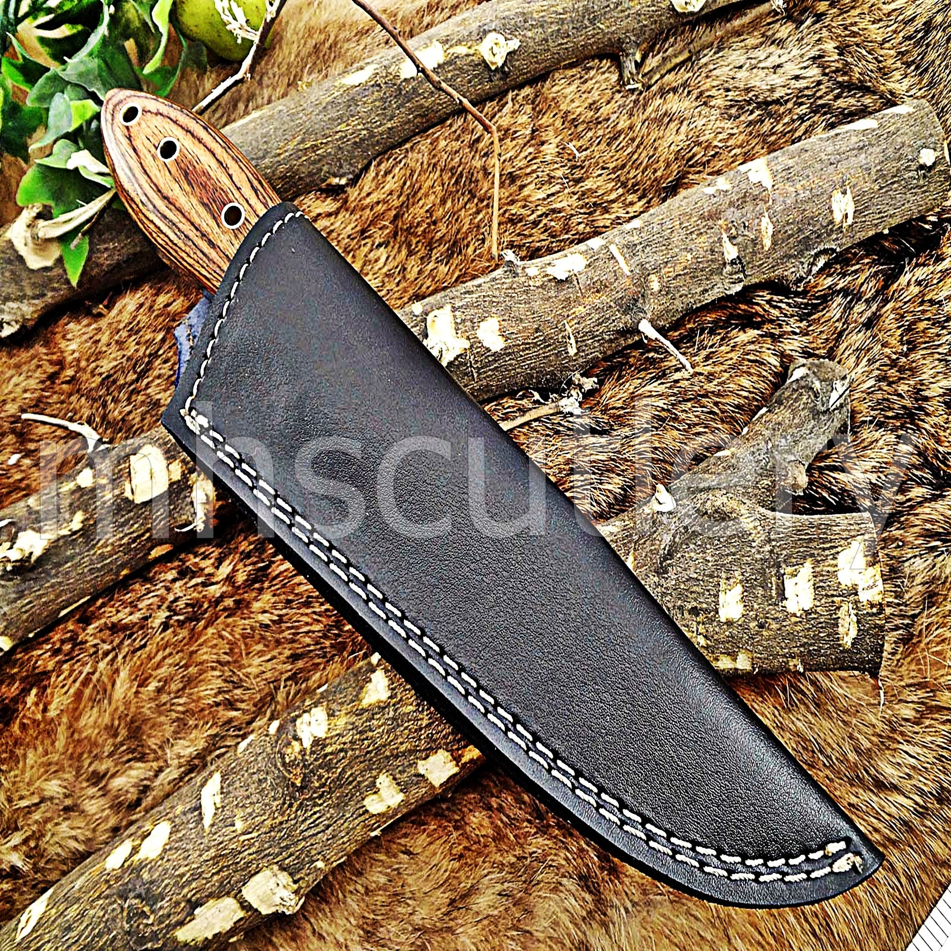 Handmade Damascus Steel Hunting Skinner Knife | mhscutlery