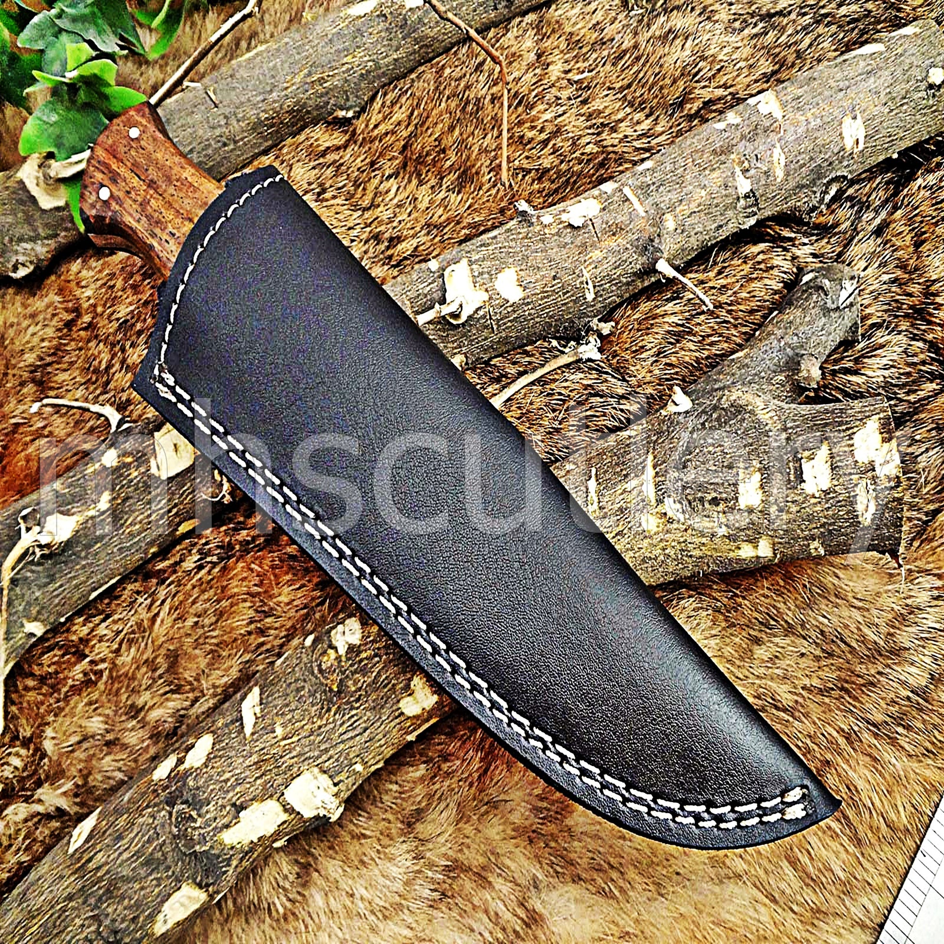 Hand Forged Damascus Steel Skinner Hunting Knife | mhscutlery