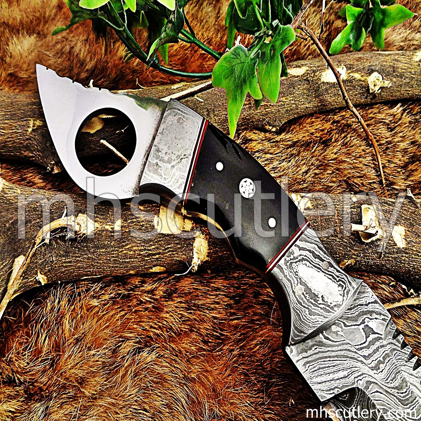 Handmade Damascus Steel Tactical Karambit Knife | mhscutlery