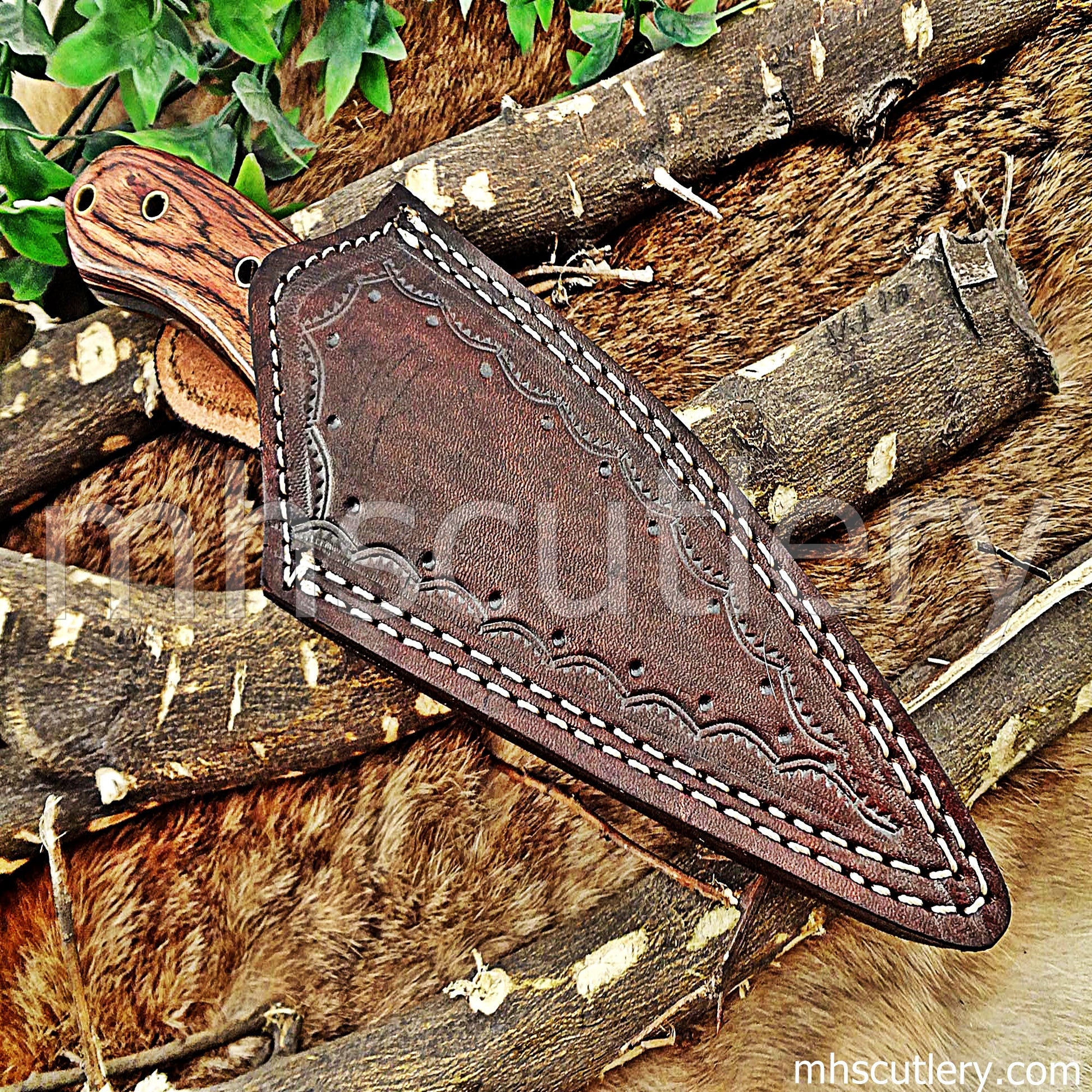 Damascus Steel Tactical Hunter Skinner Knife | mhscutlery