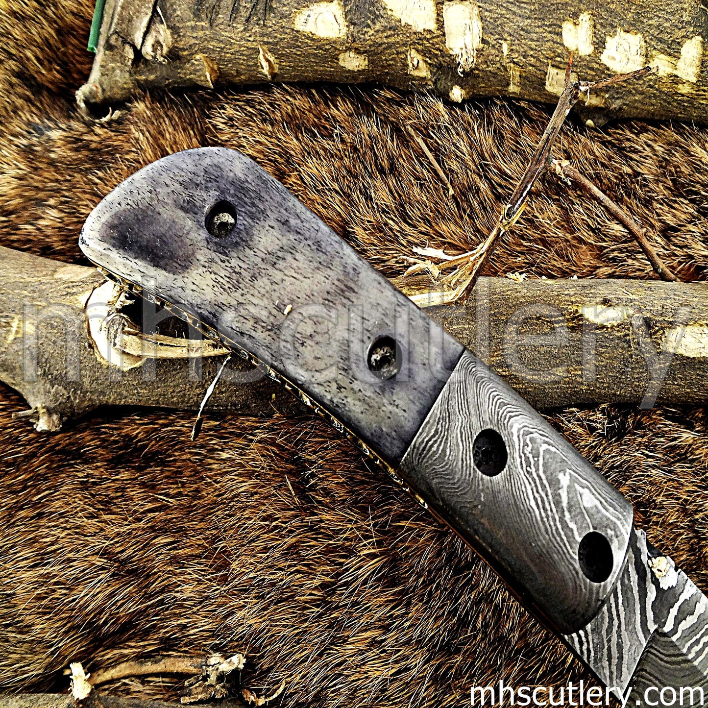 Handmade Damascus Steel Folding Knife | mhscutlery