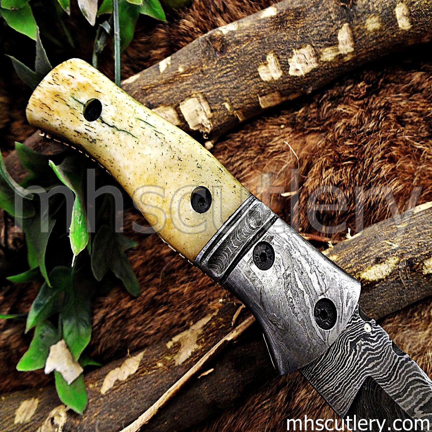 Custom Handmade Damascus Steel Traditional Folder | mhscutlery