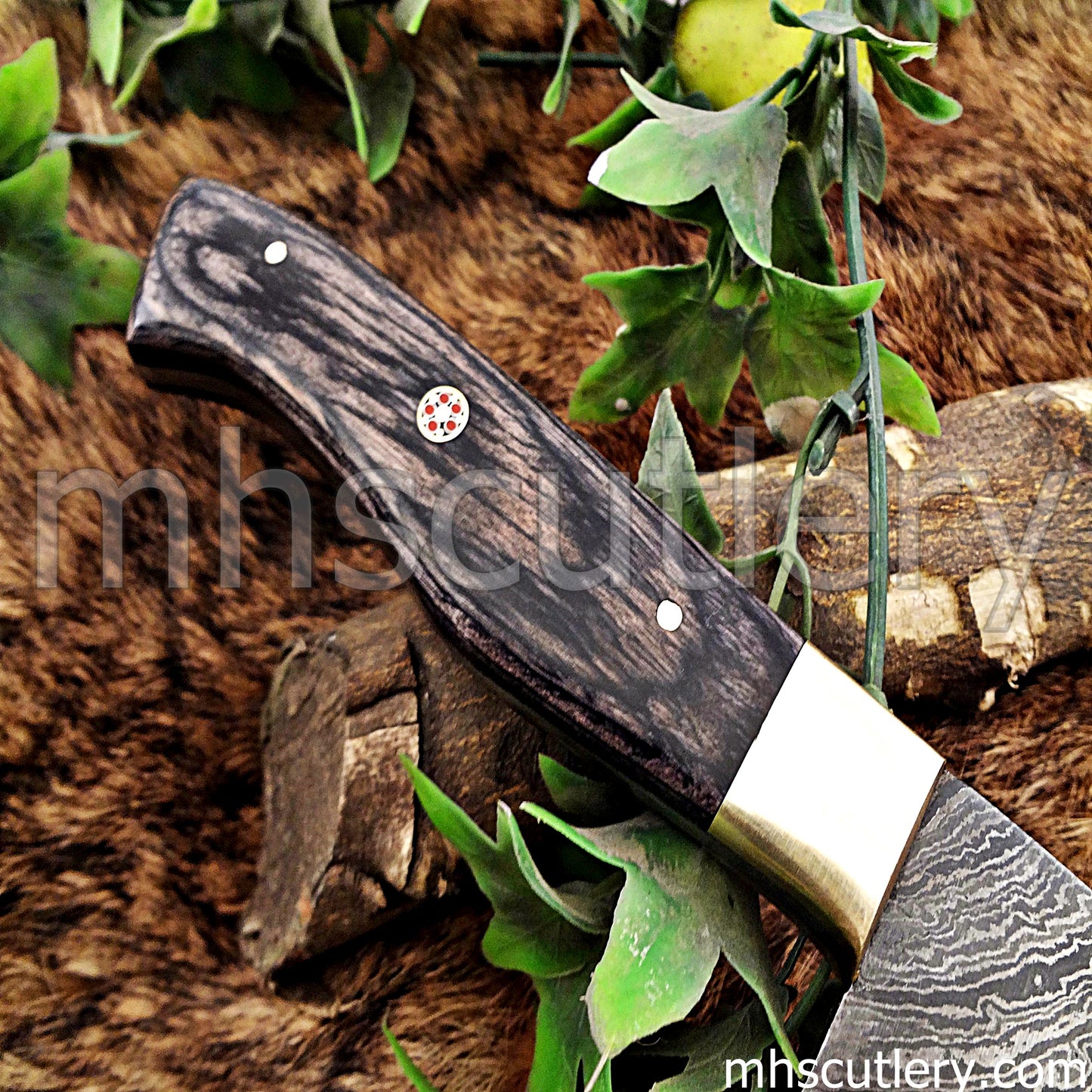 Damascus Steel Chef's Kitchen Knife / Pakka Wood Handle | mhscutlery