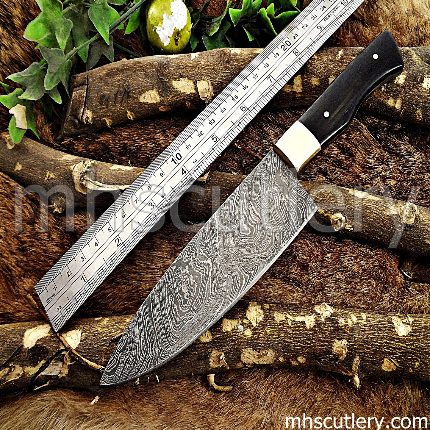 Hand Forged Damascus Steel Chef Knife | mhscutlery