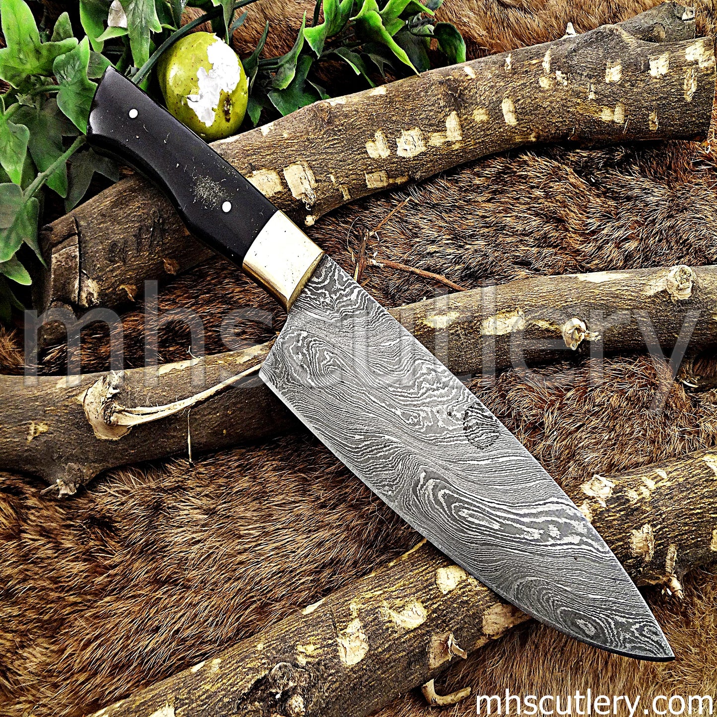 Hand Forged Damascus Steel Chef Knife | mhscutlery