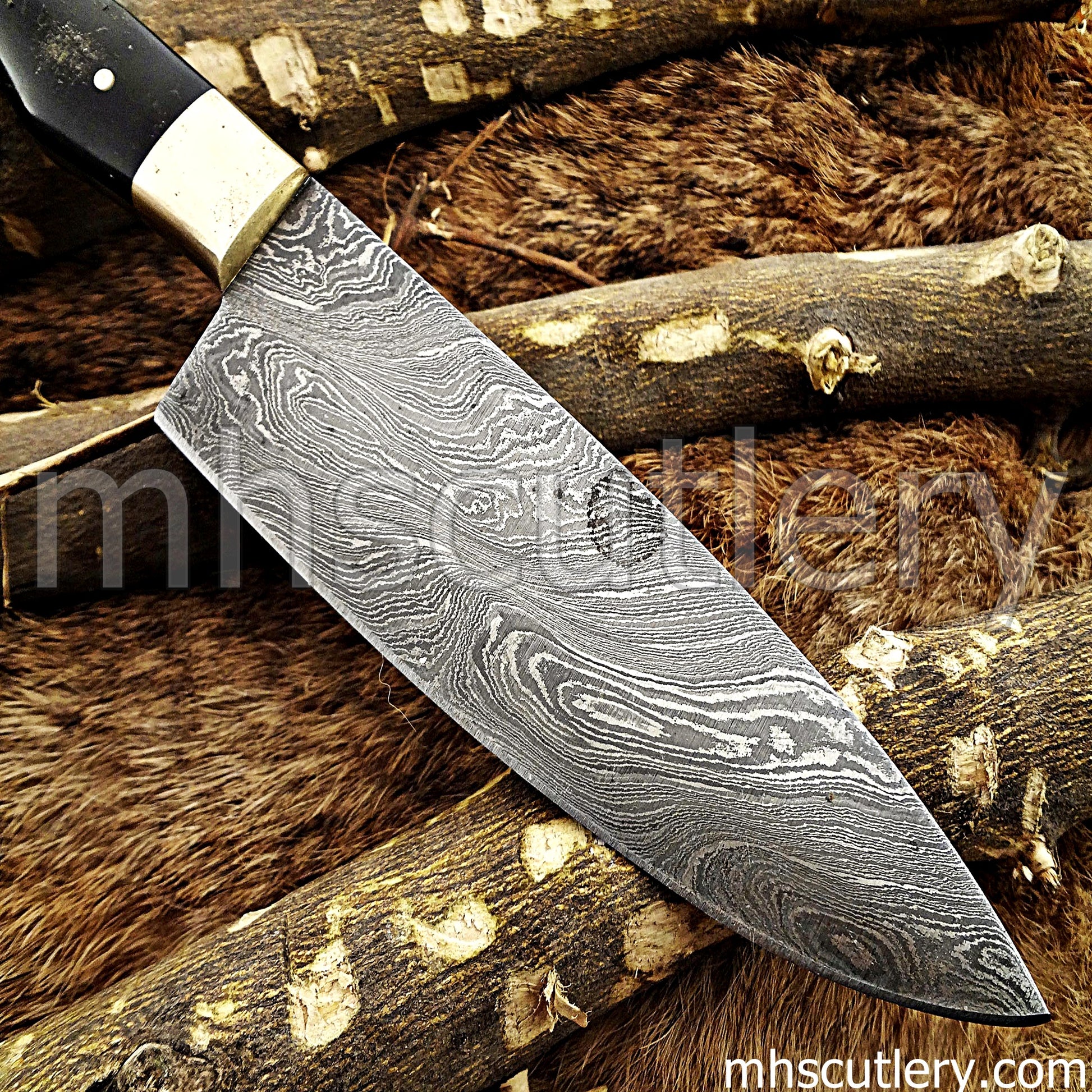 Hand Forged Damascus Steel Chef Knife | mhscutlery