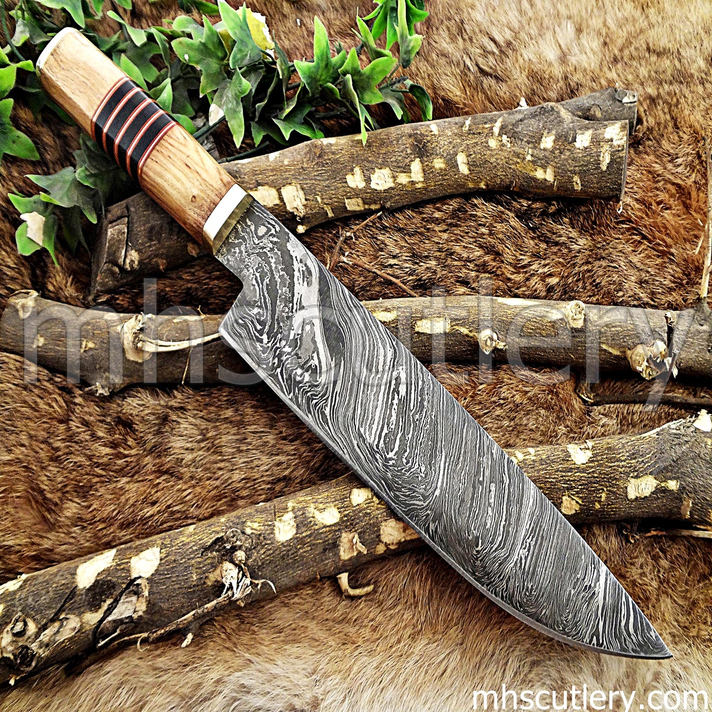 Hand Forged Damascus Steel Japanese Chef Knife | mhscutlery