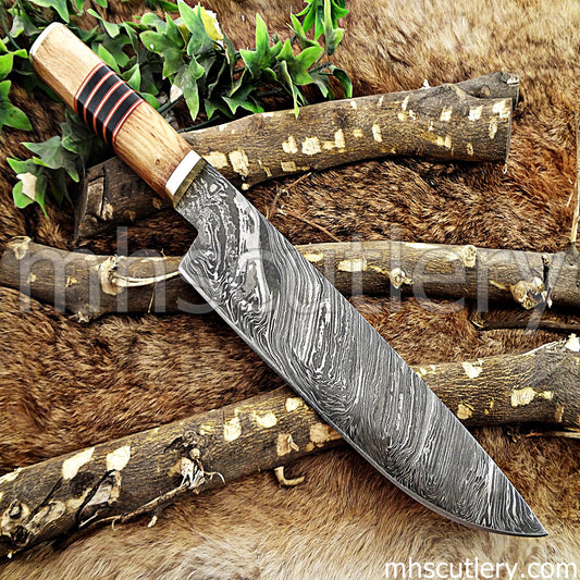 Hand Forged Damascus Steel Japanese Chef Knife | mhscutlery