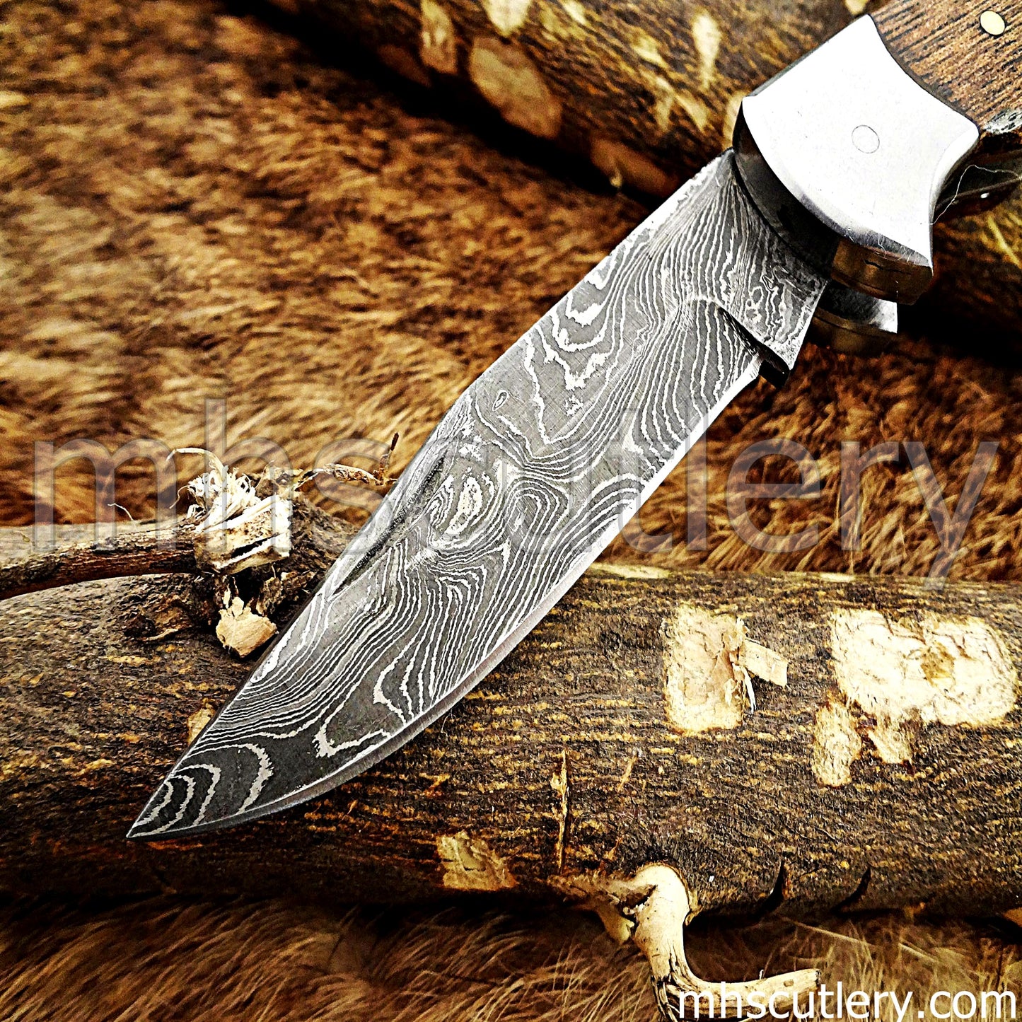 Handmade Damascus Steel Classic Folding Knife | mhscutlery