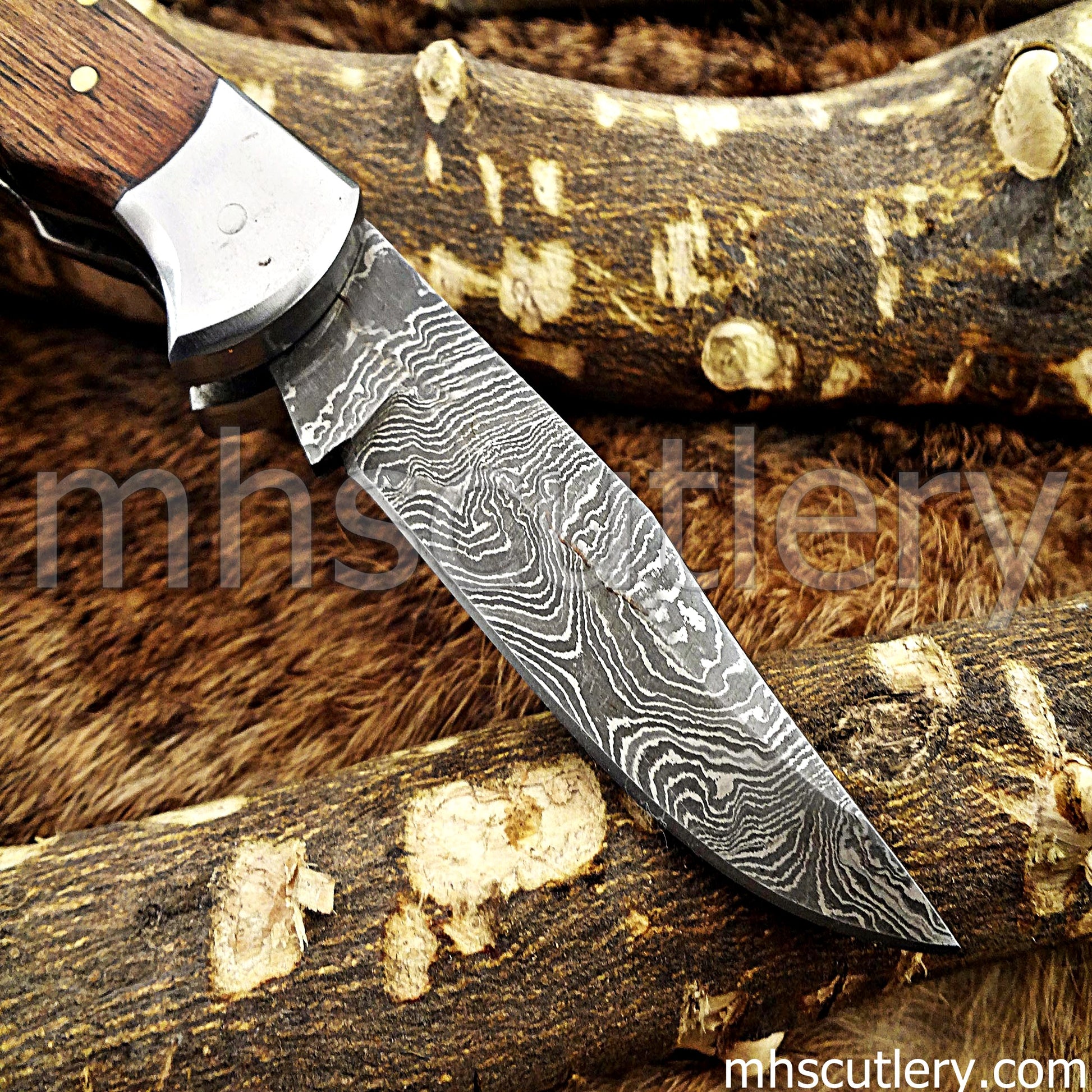 Handmade Damascus Steel Classic Folding Knife | mhscutlery