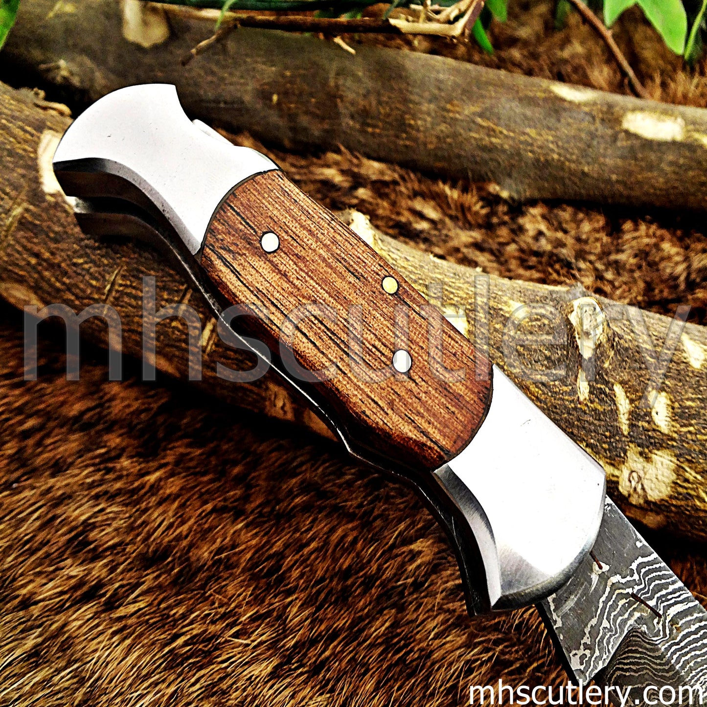 Handmade Damascus Steel Classic Folding Knife | mhscutlery