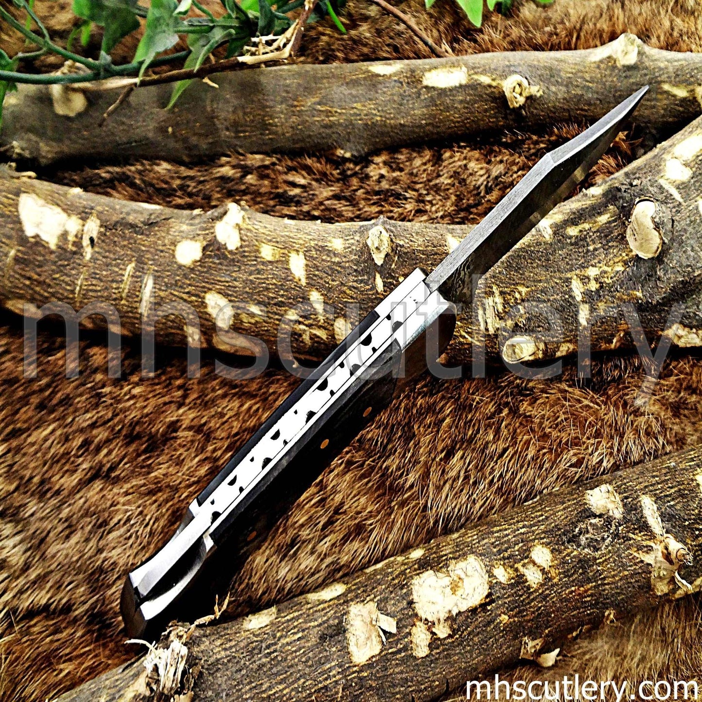 Custom Hand Forged Damascus Steel Buck Folder Lookalike | mhscutlery