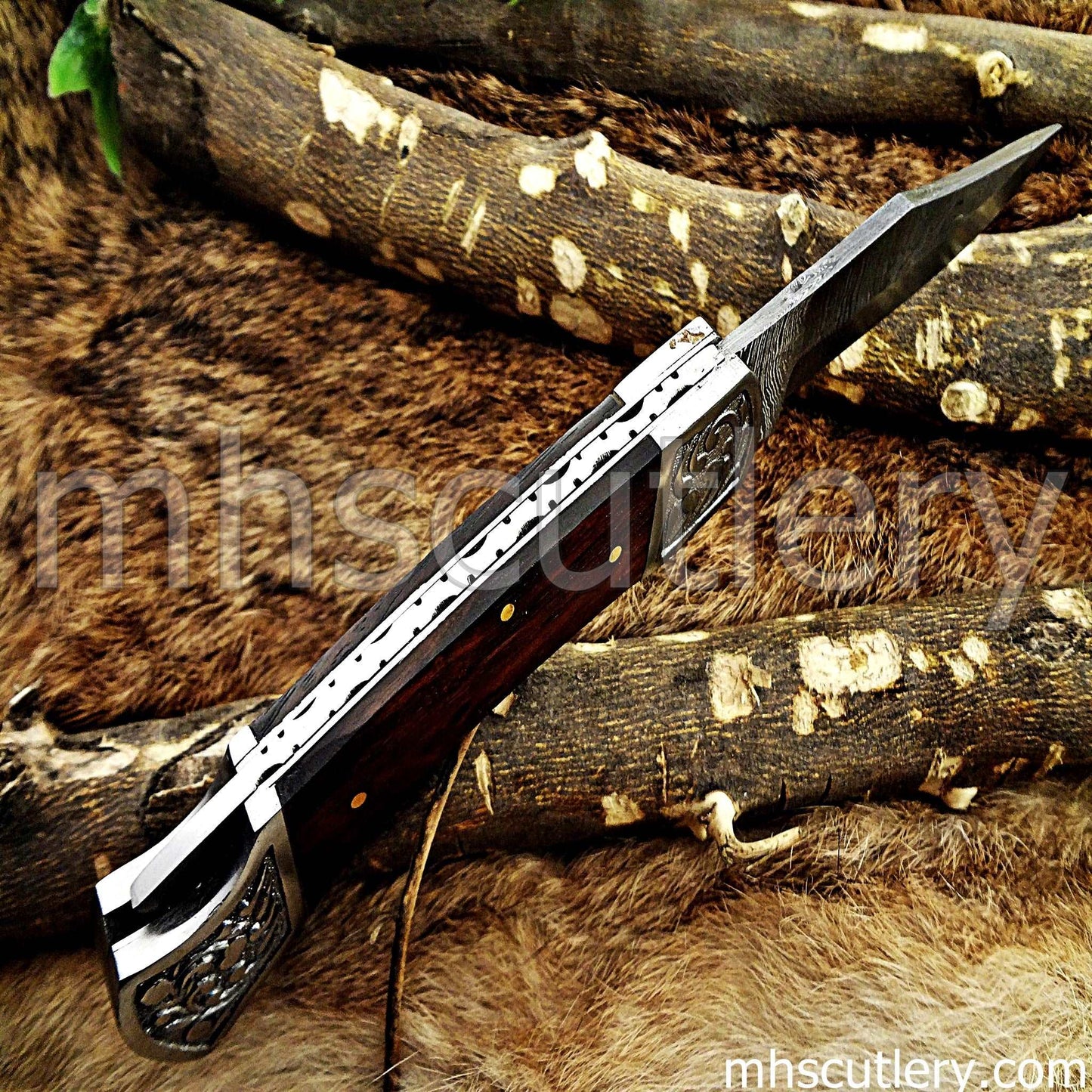 Custom Hand Forged Damascus Steel Classic Folding Pocket Knife | mhscutlery
