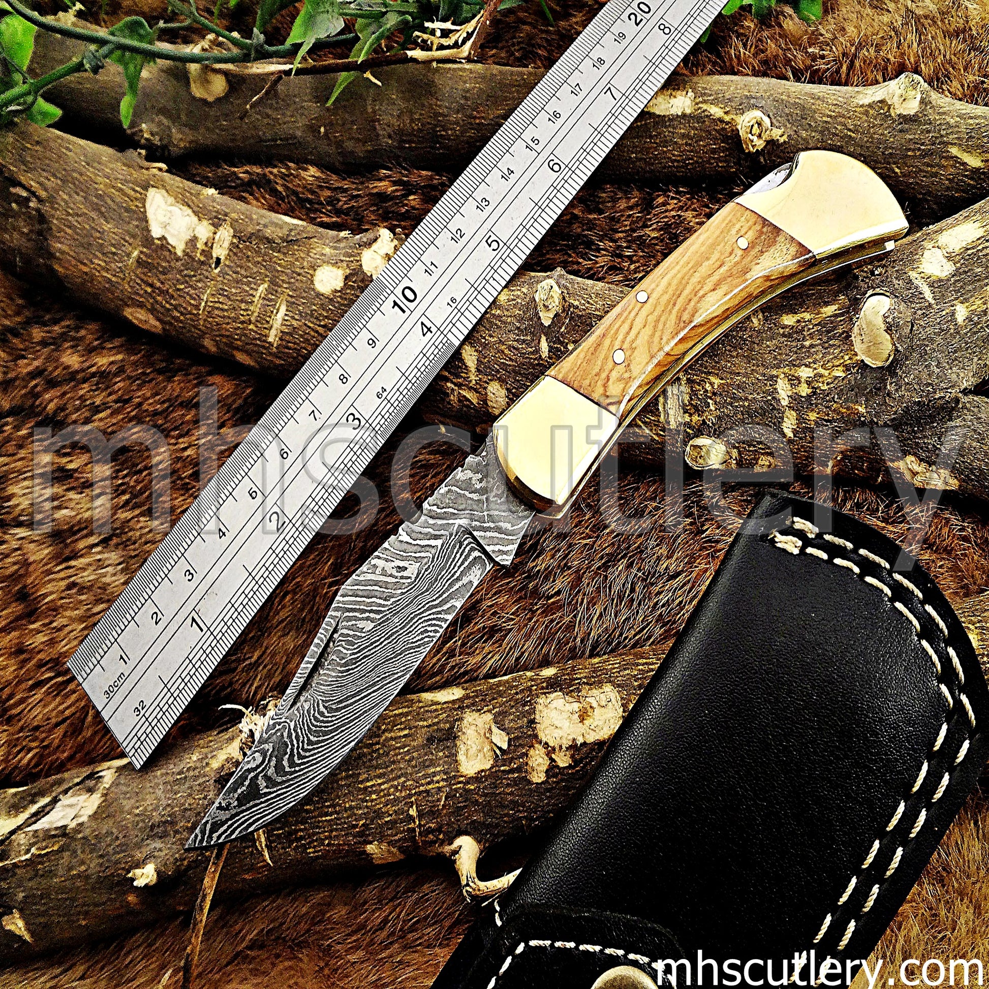 Handmade Damascus Steel Classic Traditional Folding Knife | mhscutlery