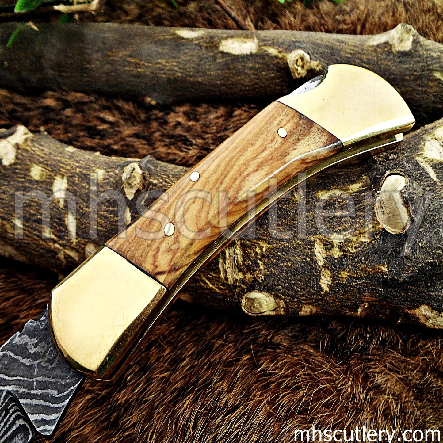 Handmade Damascus Steel Classic Traditional Folding Knife | mhscutlery