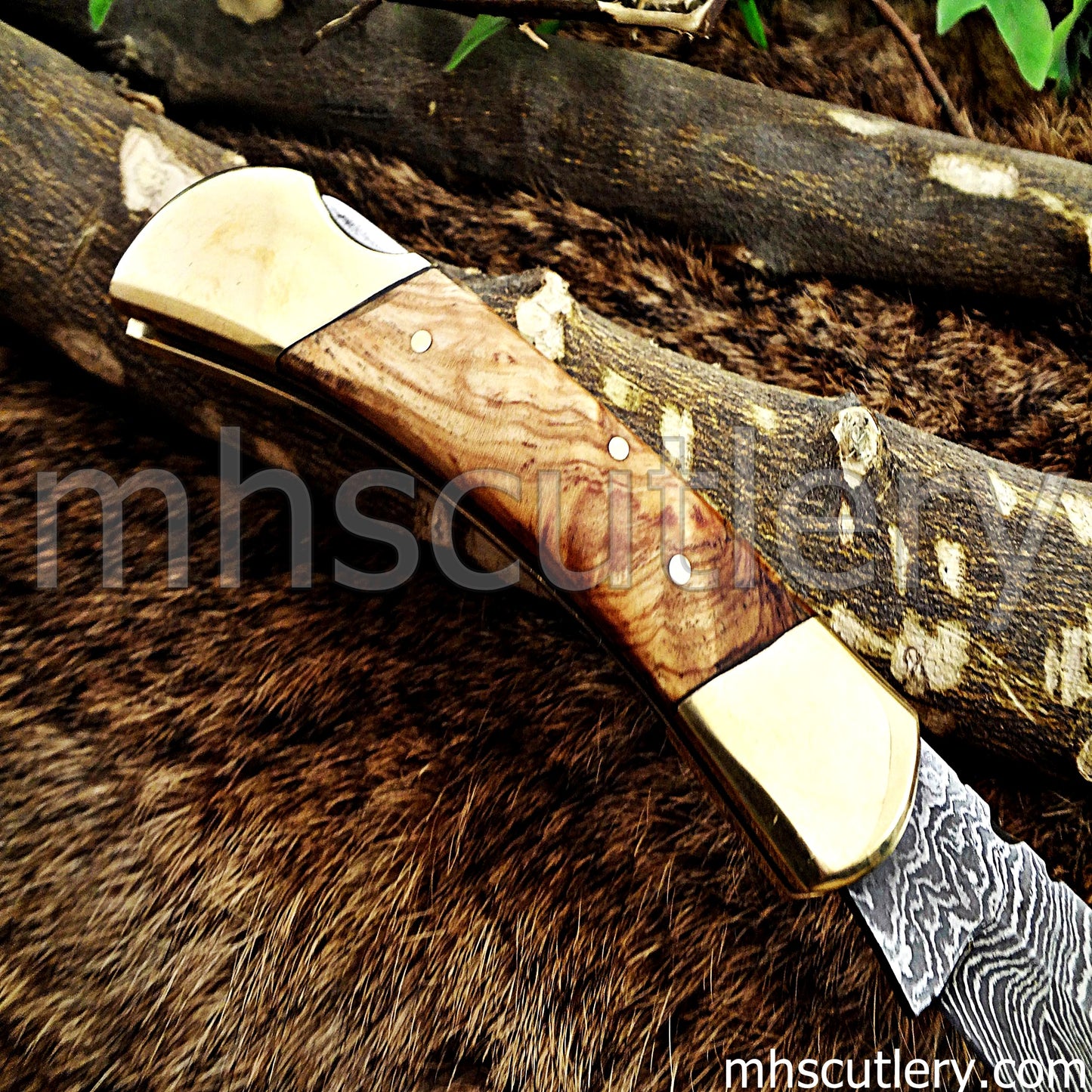 Handmade Damascus Steel Classic Traditional Folding Knife | mhscutlery
