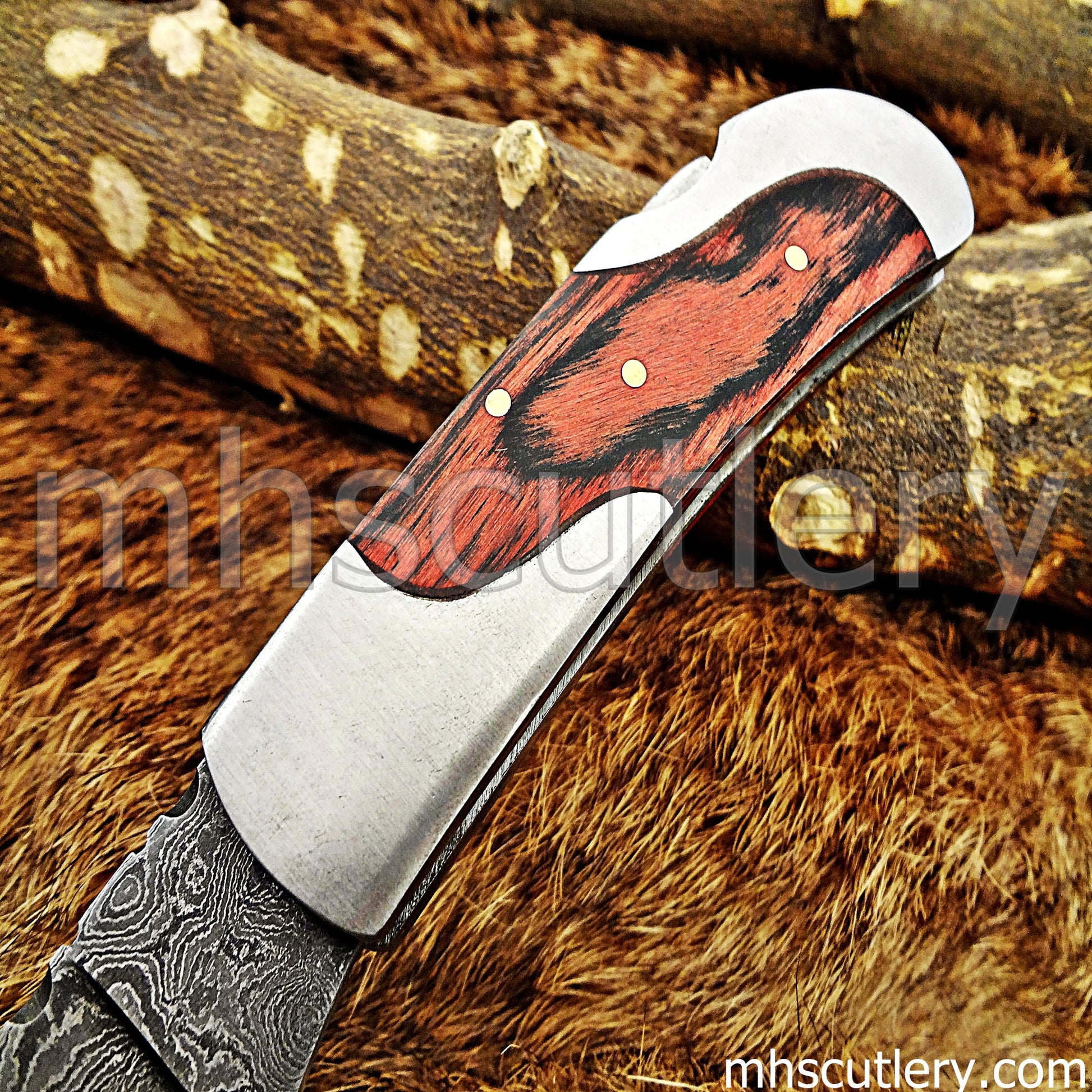 Hand Forged Damascus Steel Mini Pocket EDC | mhscutlery