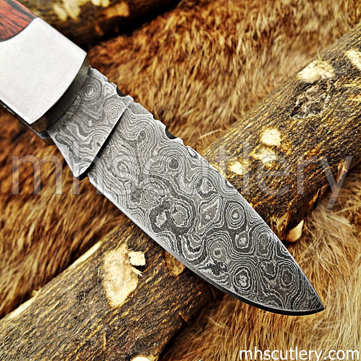 Hand Forged Damascus Steel Mini Pocket EDC | mhscutlery
