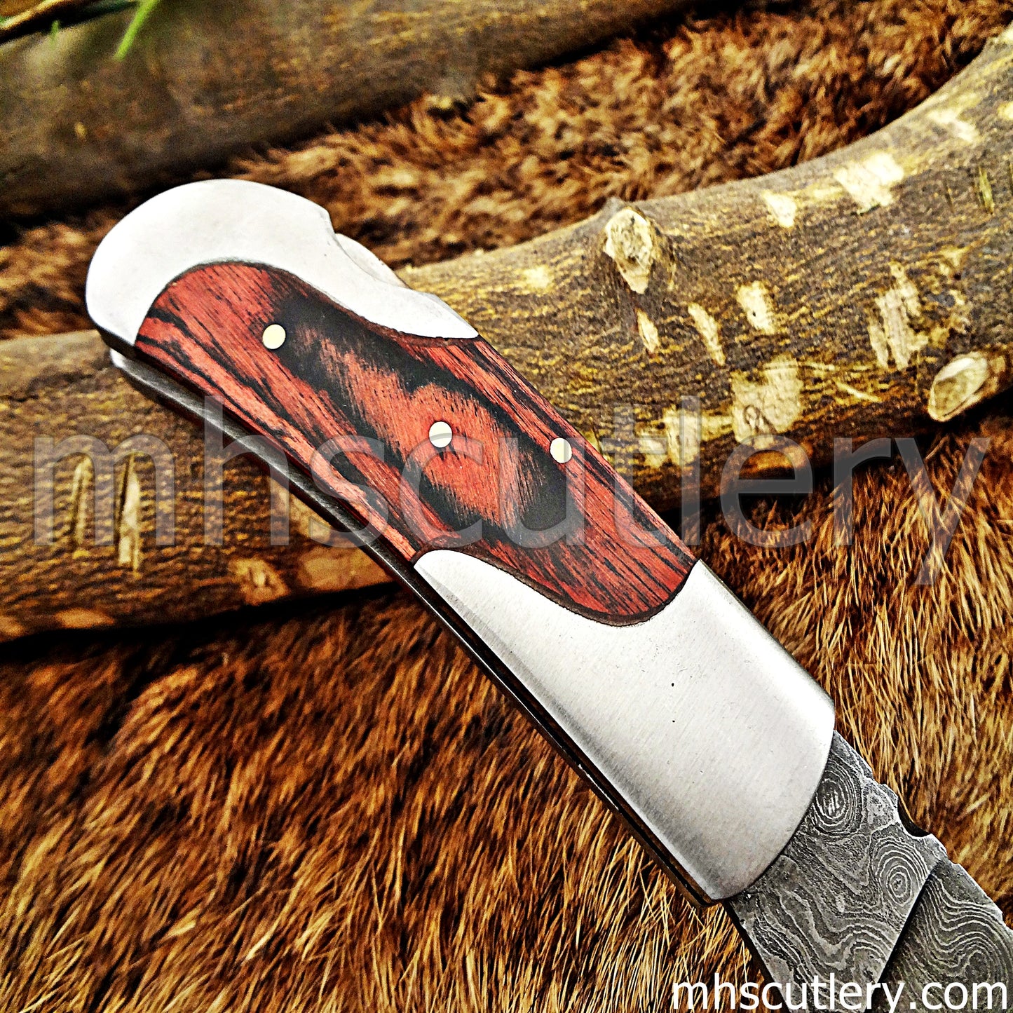 Hand Forged Damascus Steel Mini Pocket EDC | mhscutlery