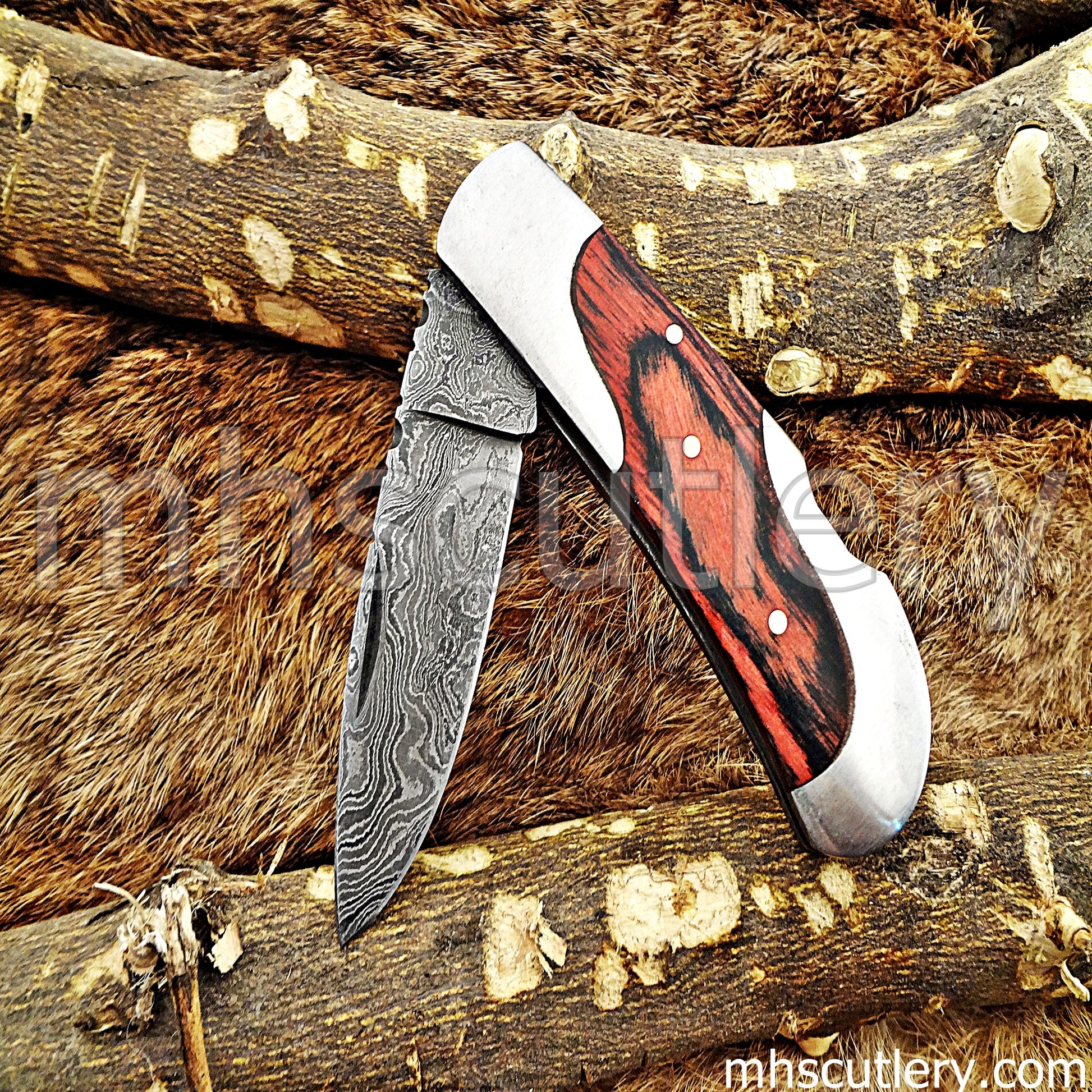 Hand Forged Damascus Steel Mini Pocket EDC | mhscutlery