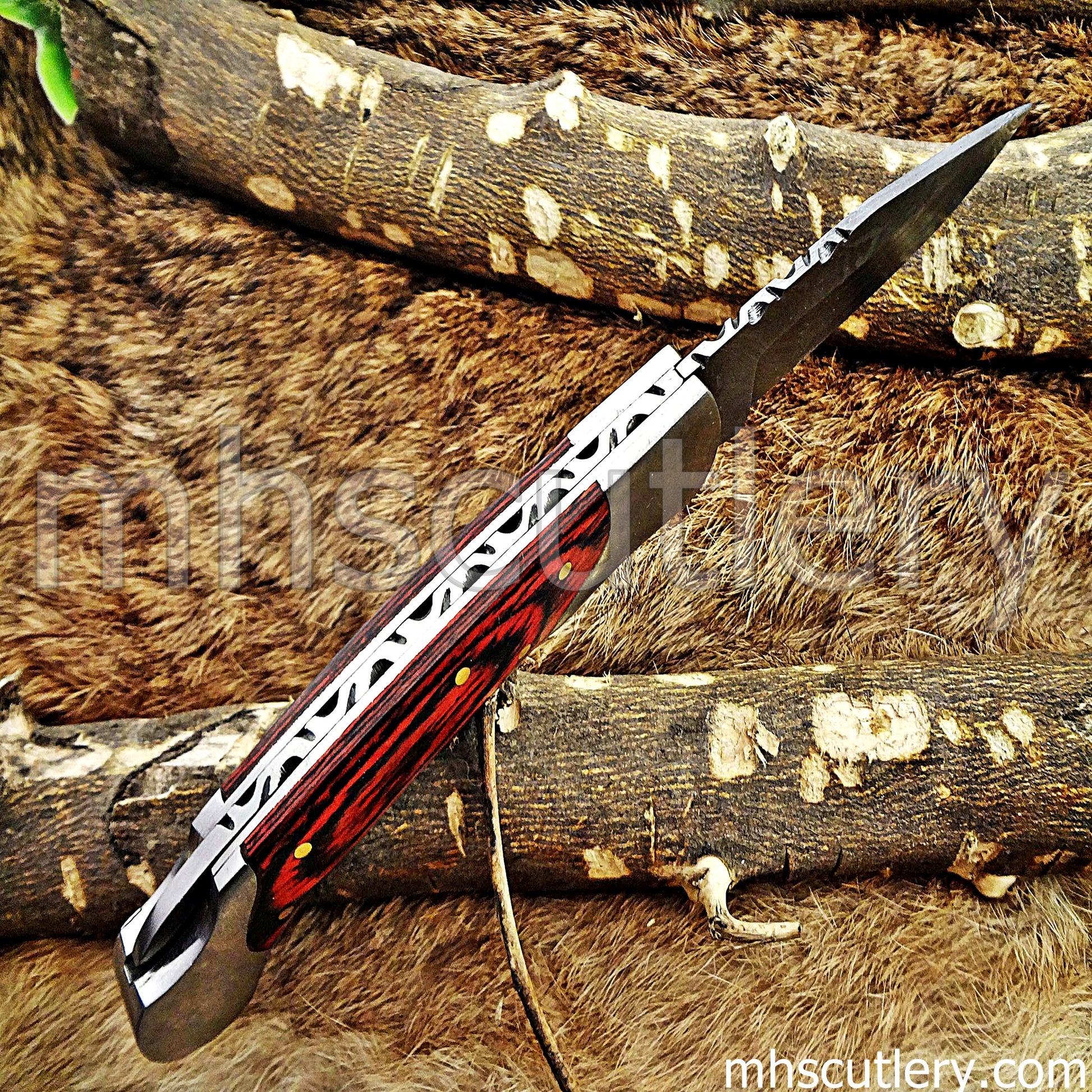 Damascus Steel Classic Pocket Knife | mhscutlery