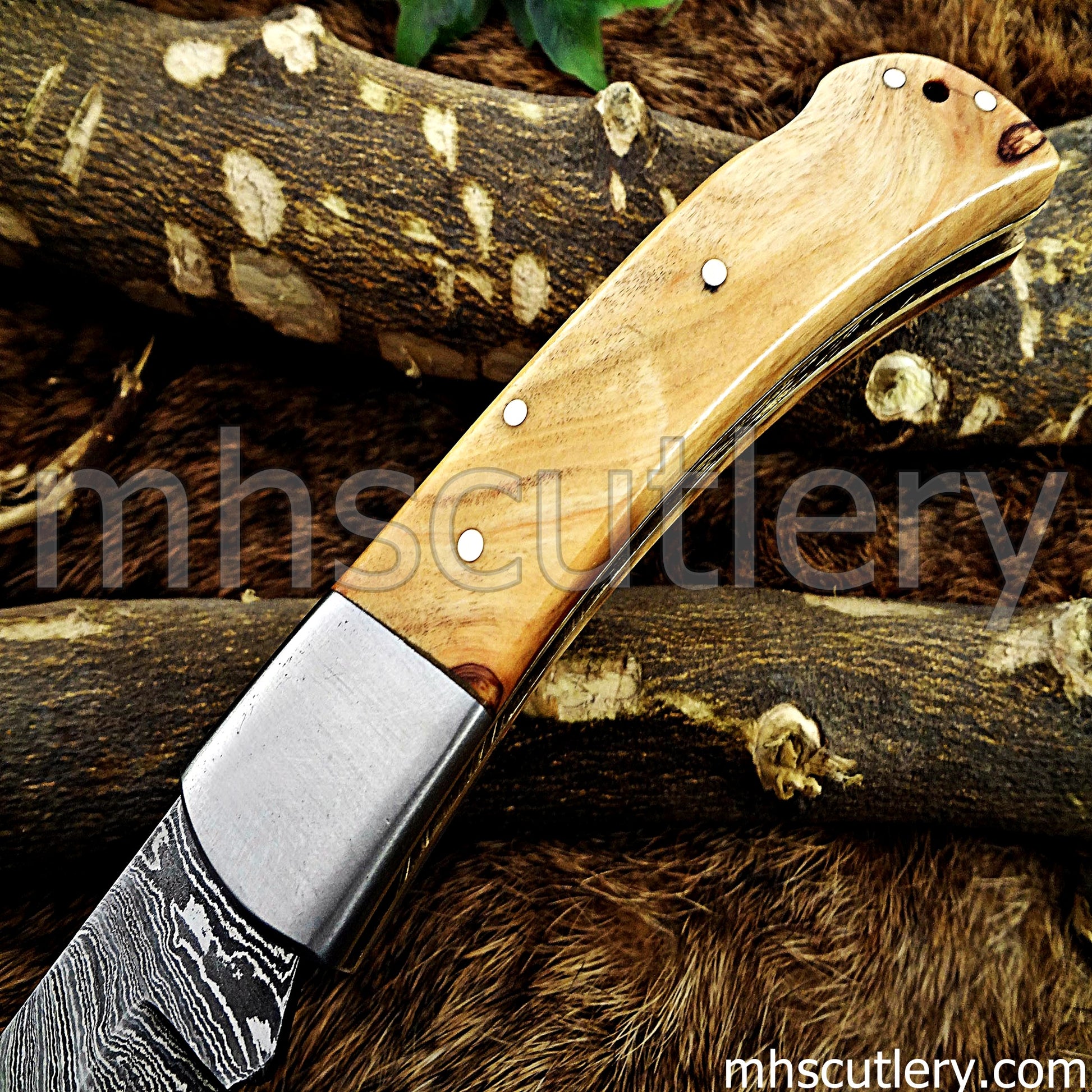 Handmade Damascus Steel Classic Folding Knife | mhscutlery