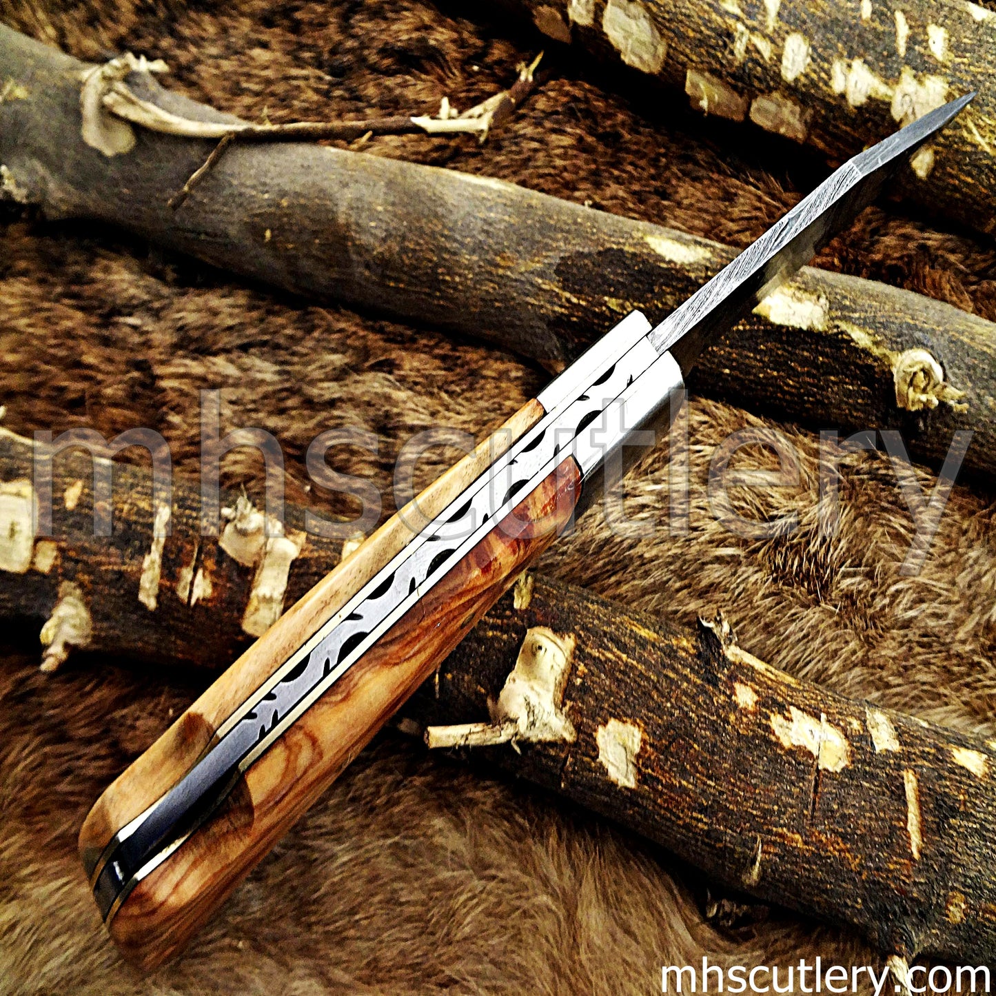 Handmade Damascus Steel Classic Folding Knife | mhscutlery