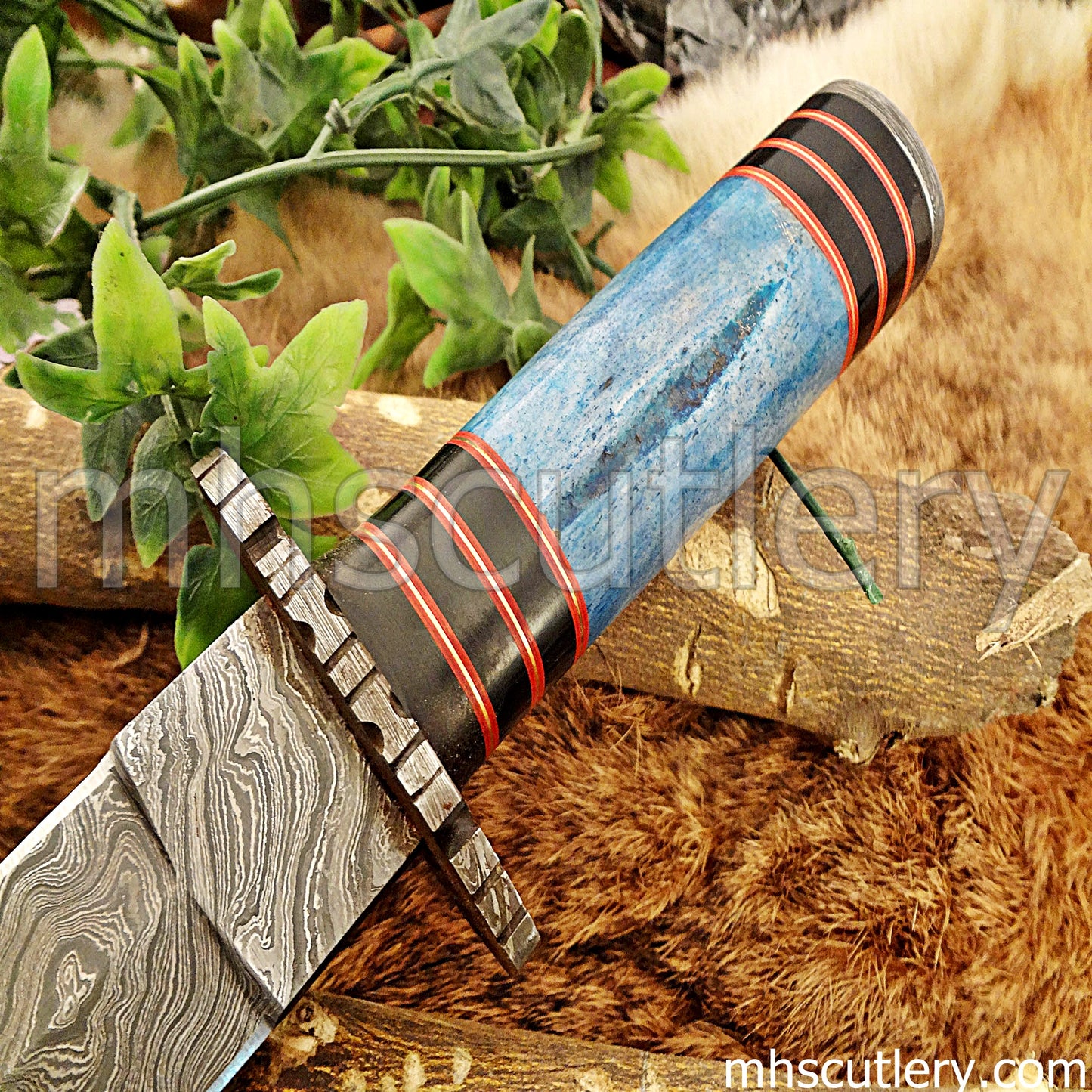 Hand Forged Damascus Steel Combat Dagger Knife | mhscutlery