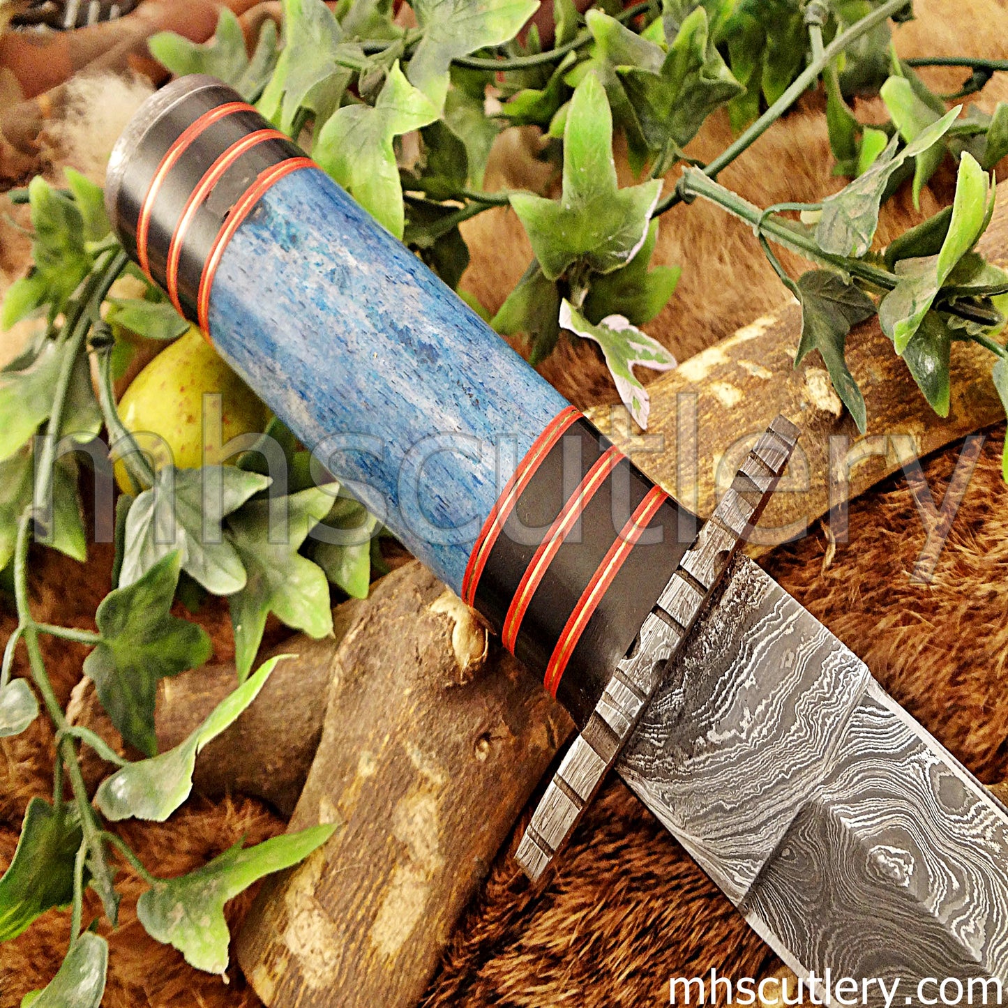 Hand Forged Damascus Steel Combat Dagger Knife | mhscutlery