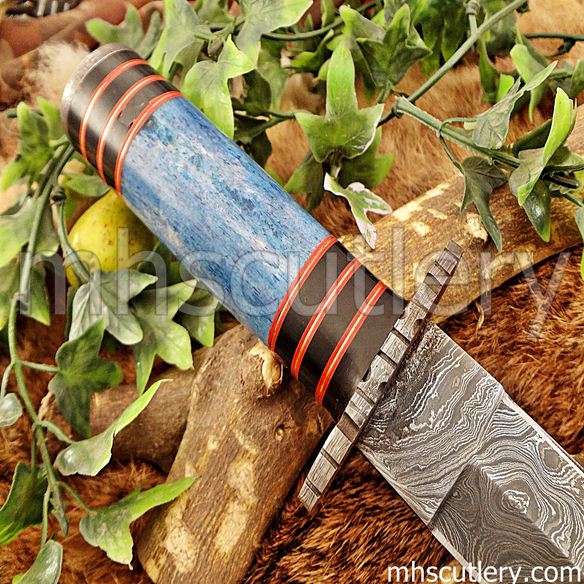 Hand Forged Damascus Steel Combat Dagger Knife | mhscutlery