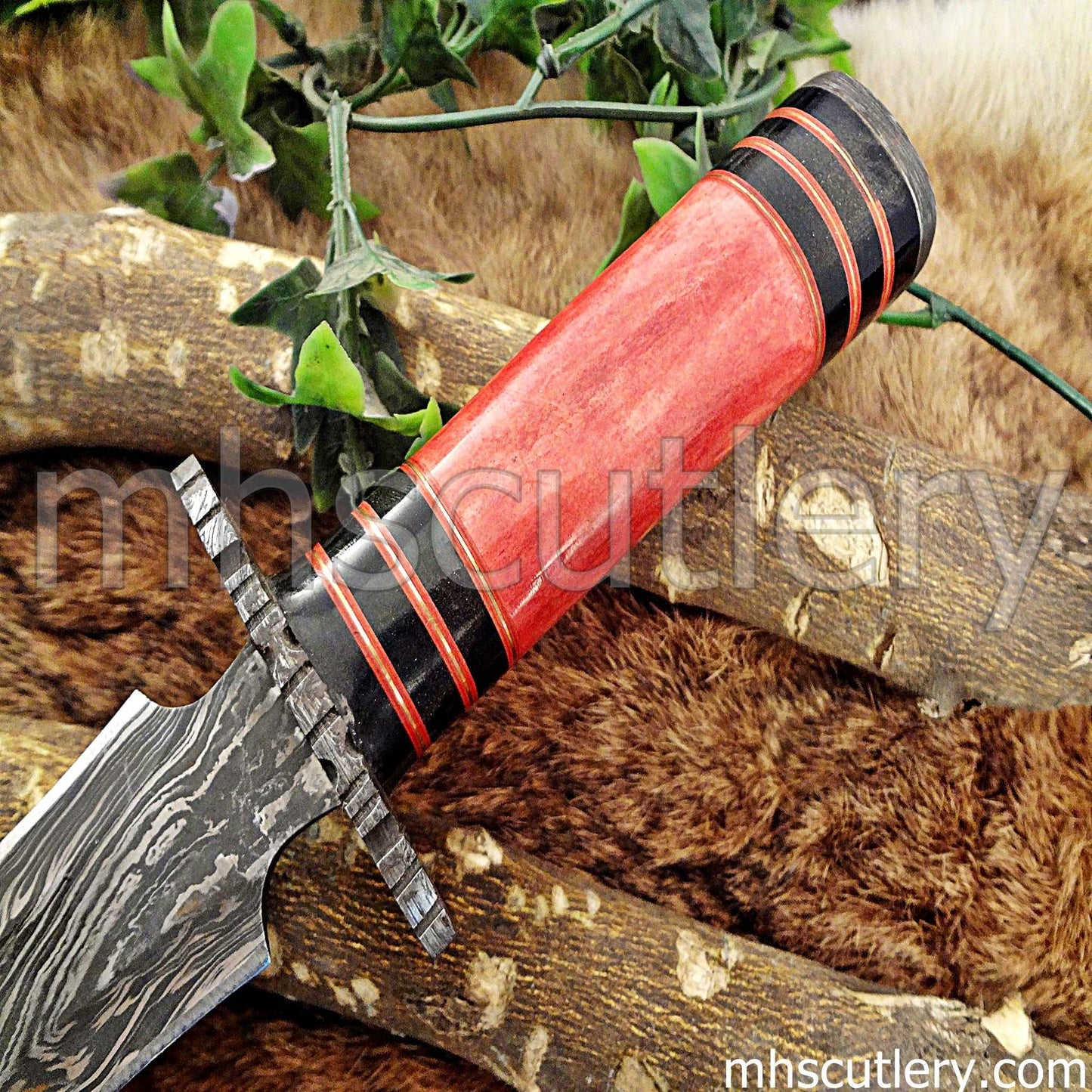Custom Hand Forged Damascus Steel Hunters Dagger | mhscutlery