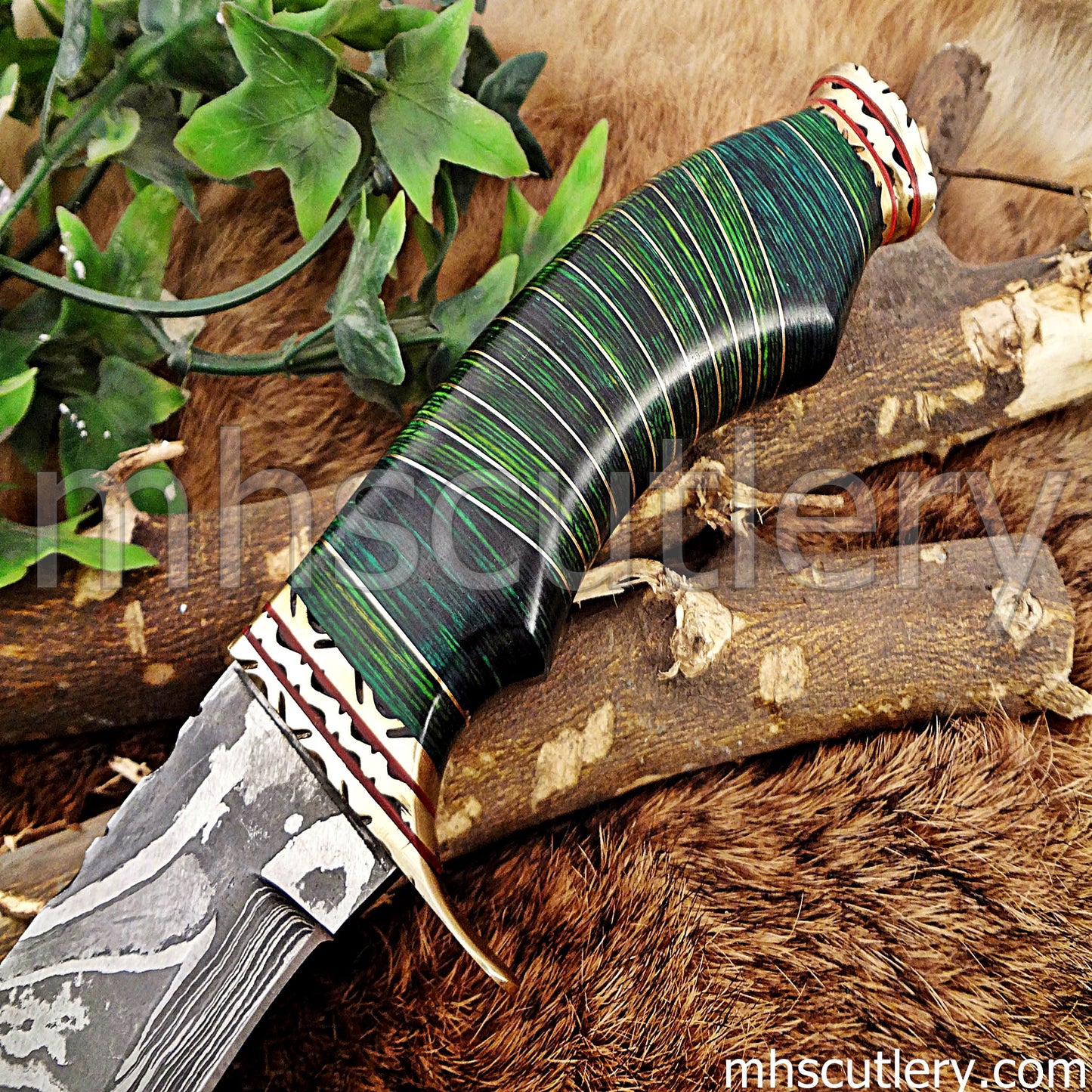 Handmade Damascus Steel Hunter Kukri Knife | mhscutlery