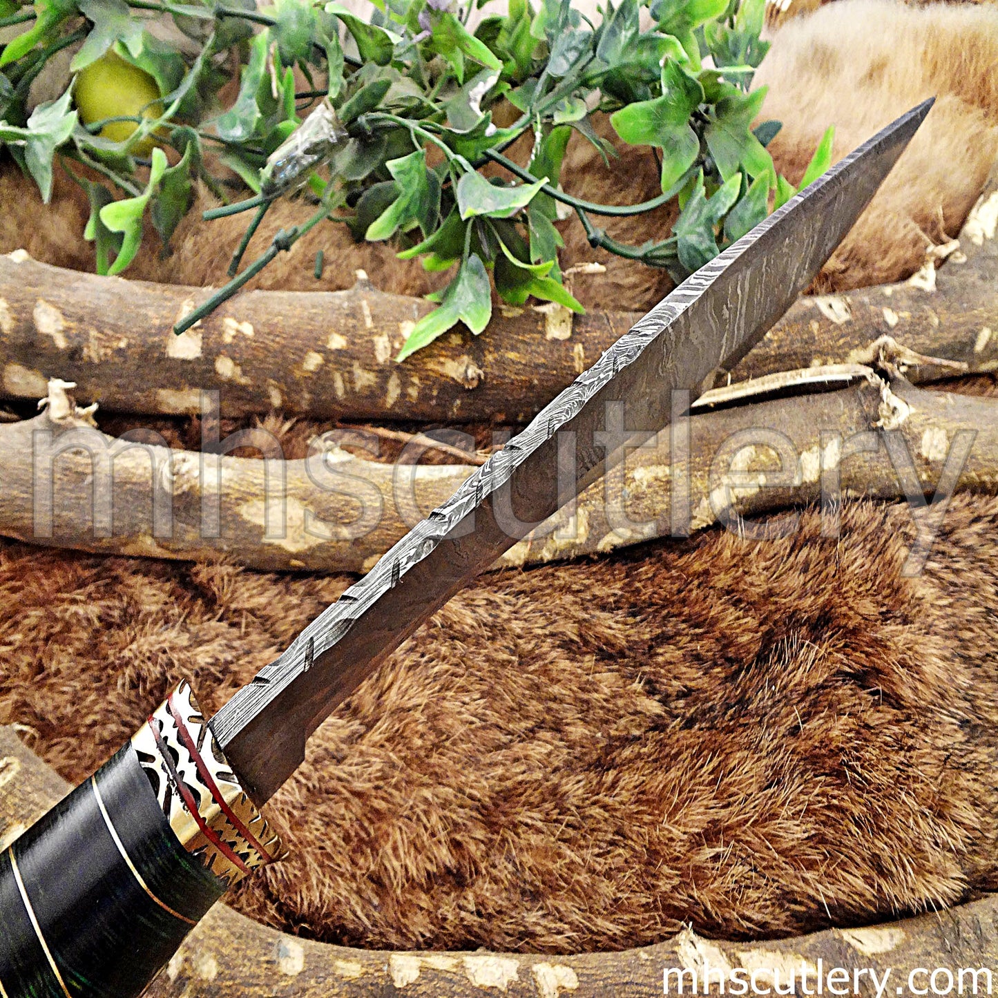Handmade Damascus Steel Hunter Kukri Knife | mhscutlery