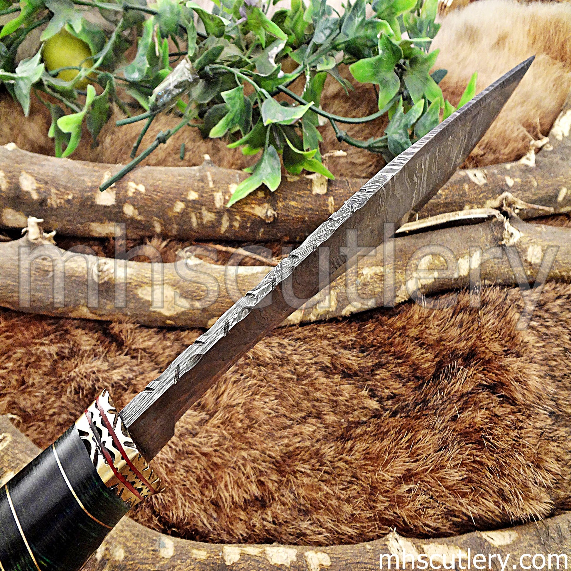 Handmade Damascus Steel Hunter Kukri Knife | mhscutlery