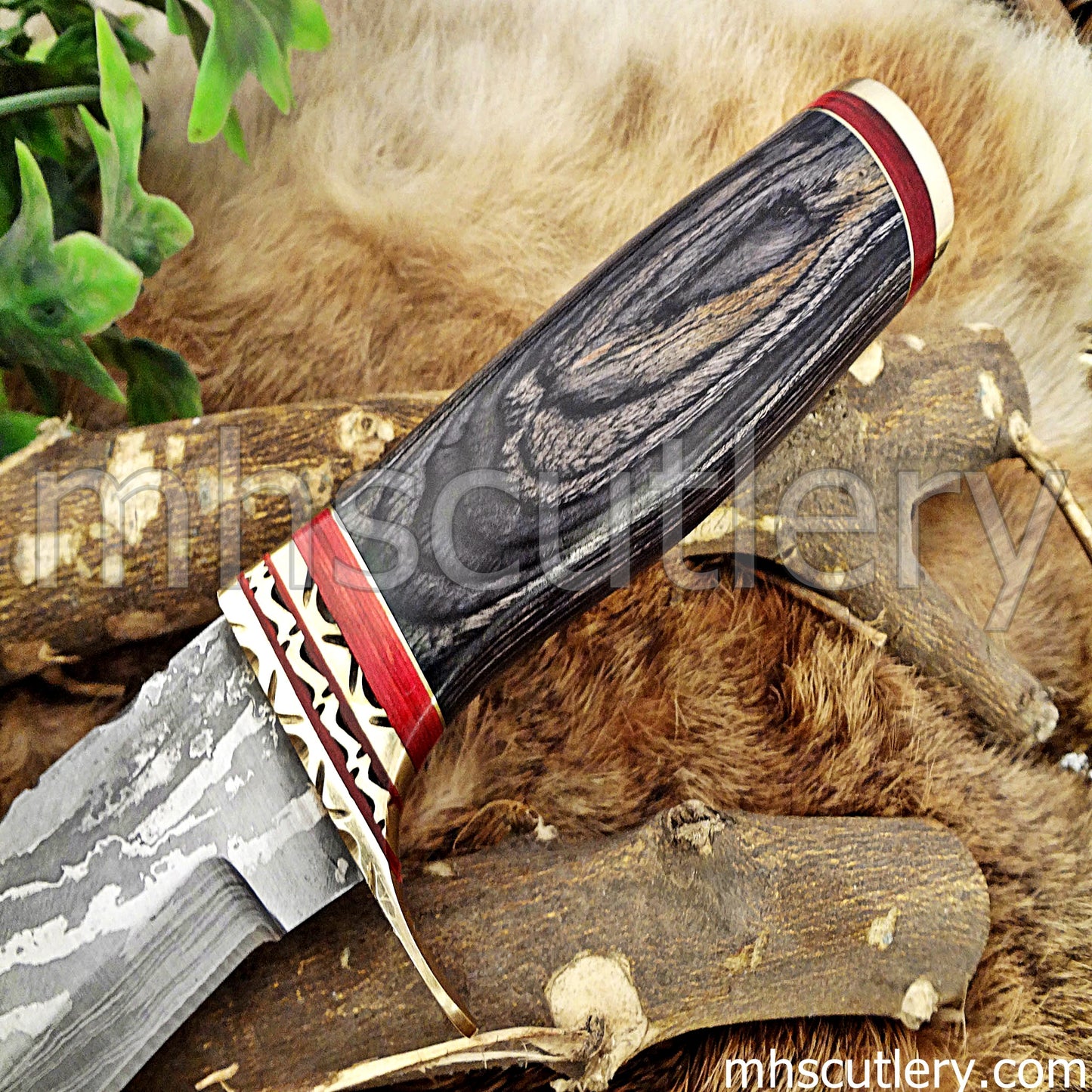 Custom Handmade Damascus Steel Tactical Machete | mhscutlery