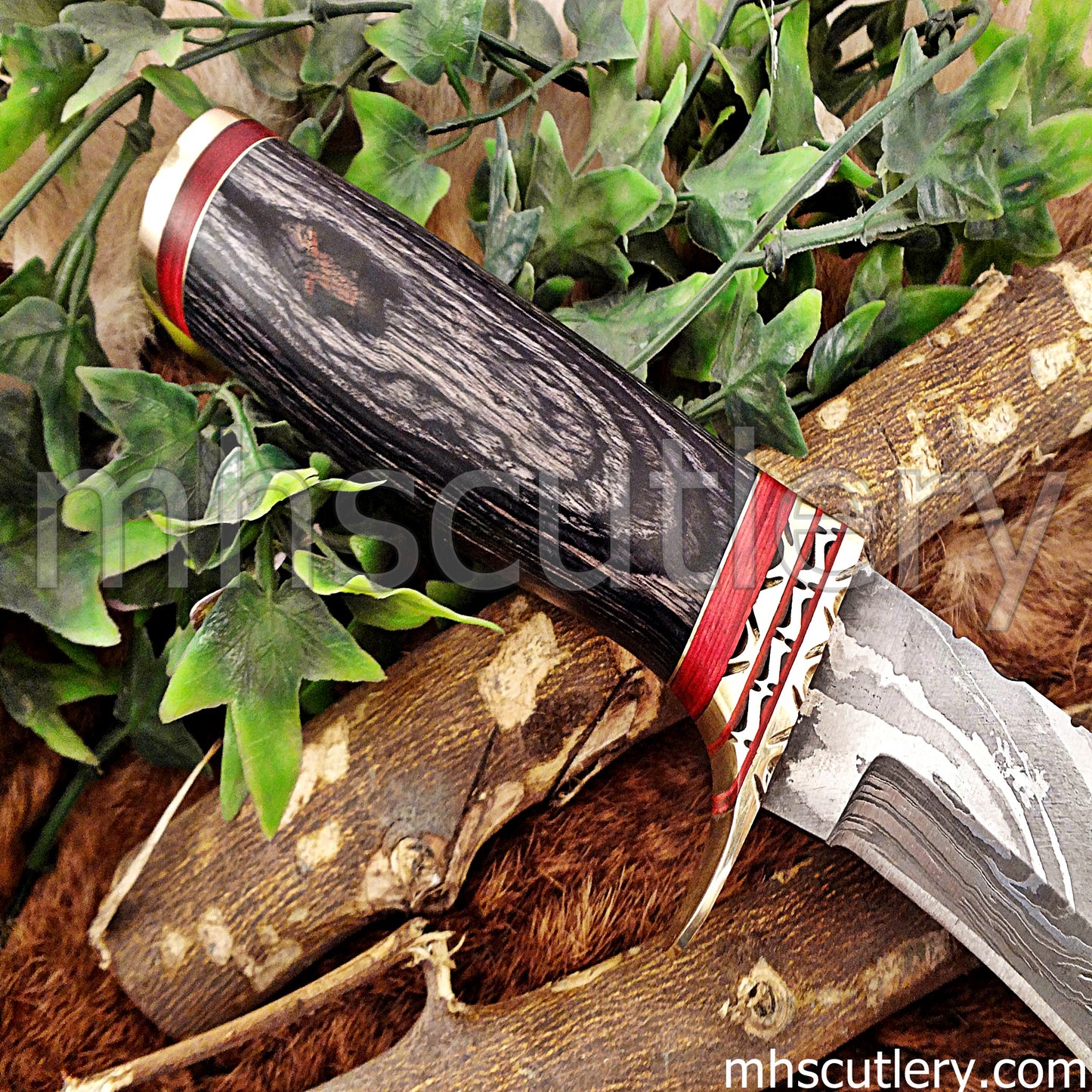 Custom Handmade Damascus Steel Tactical Machete | mhscutlery