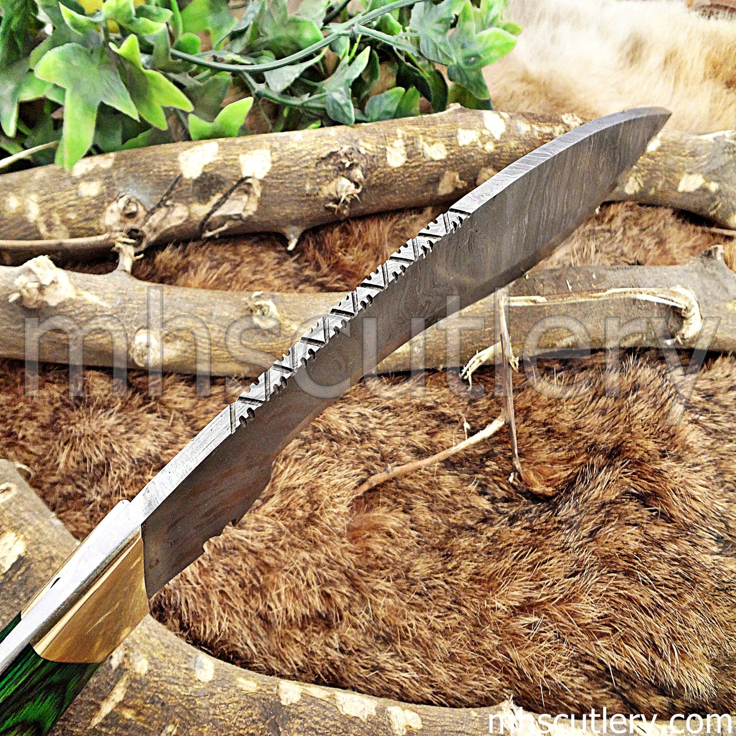 Damascus Steel Hunting Kukri Machete Knife | mhscutlery