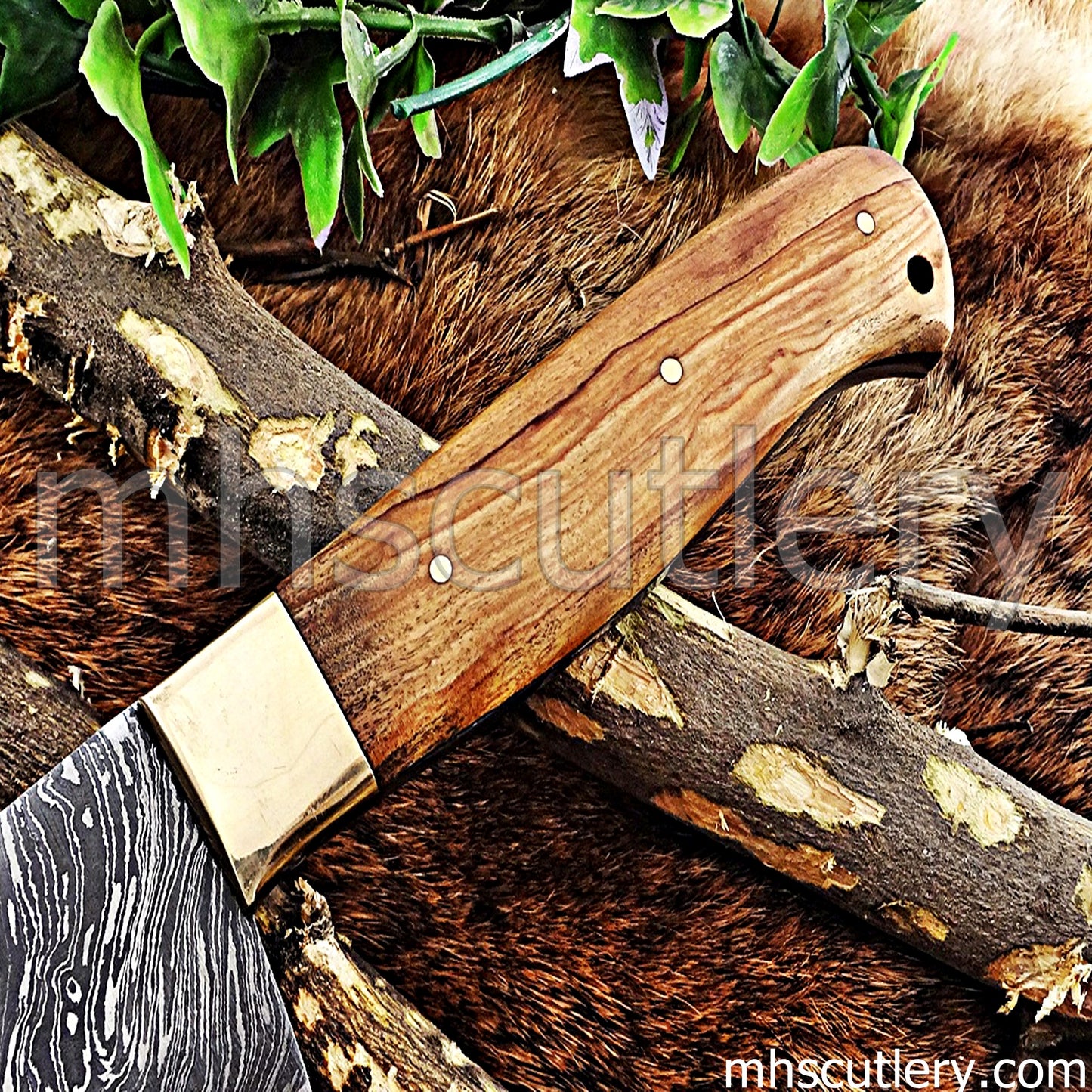 Handmade Damascus Steel Kitchen Knife / Koa Handle | mhscutlery