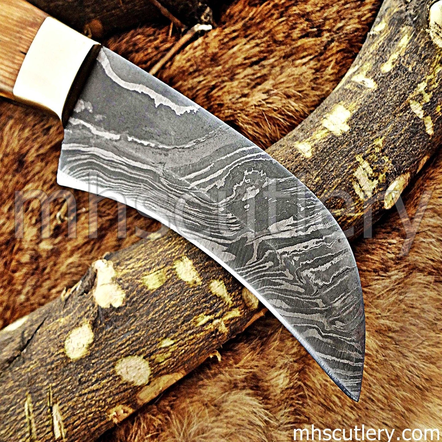 Custom Hand Forged Damascus Steel Paring Knife | mhscutlery