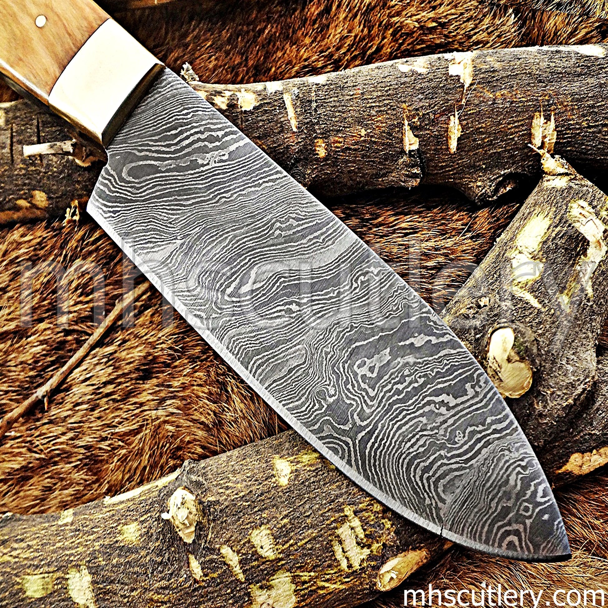 Damascus Steel Utility Chef Knife | mhscutlery