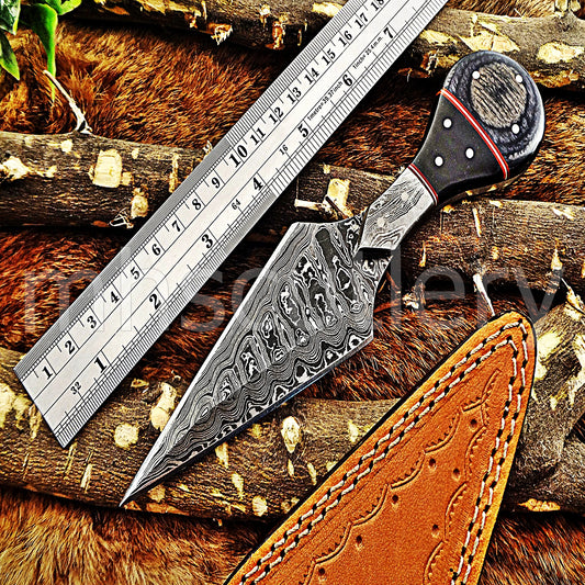 Damascus Steel Tactical Dagger Knife | mhscutlery