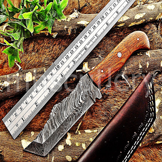 Hand Forged Tactical Tanto Damascus Steel Skinner Hunting Knife | mhscutlery