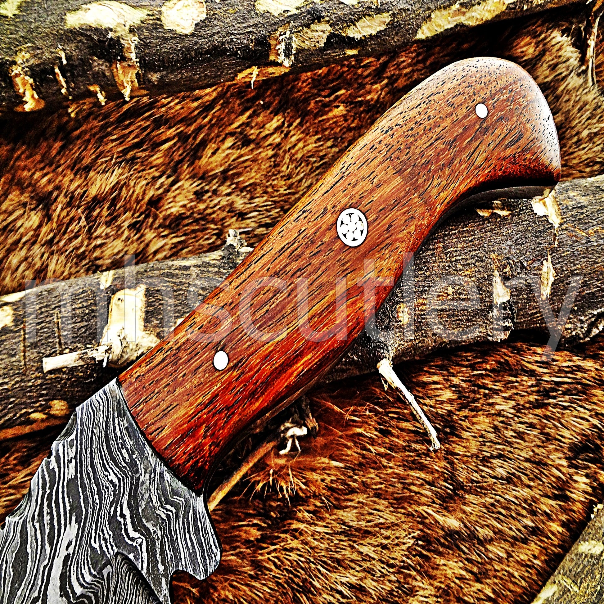 Hand Forged Tactical Tanto Damascus Steel Skinner Hunting Knife | mhscutlery