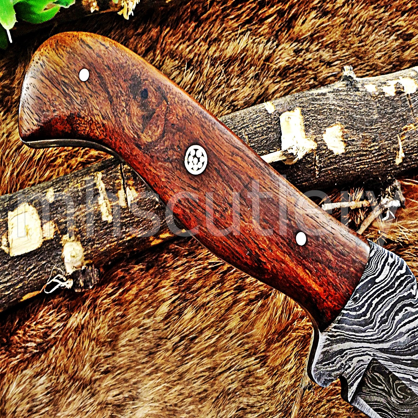Hand Forged Tactical Tanto Damascus Steel Skinner Hunting Knife | mhscutlery