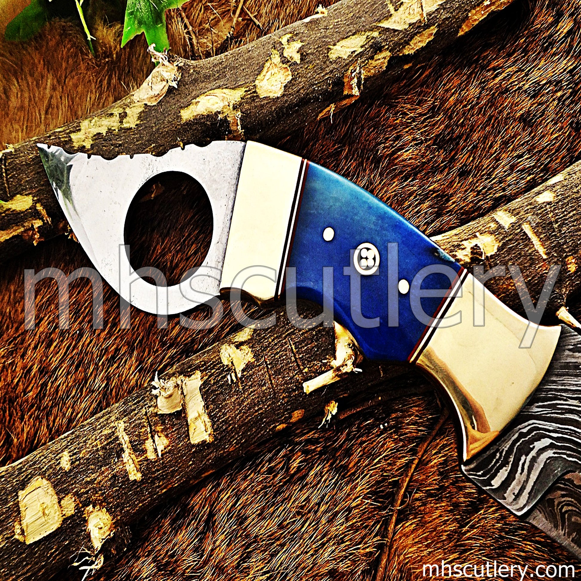 Damascus Steel Tactical Karambit Knife / Bone Handle | mhscutlery