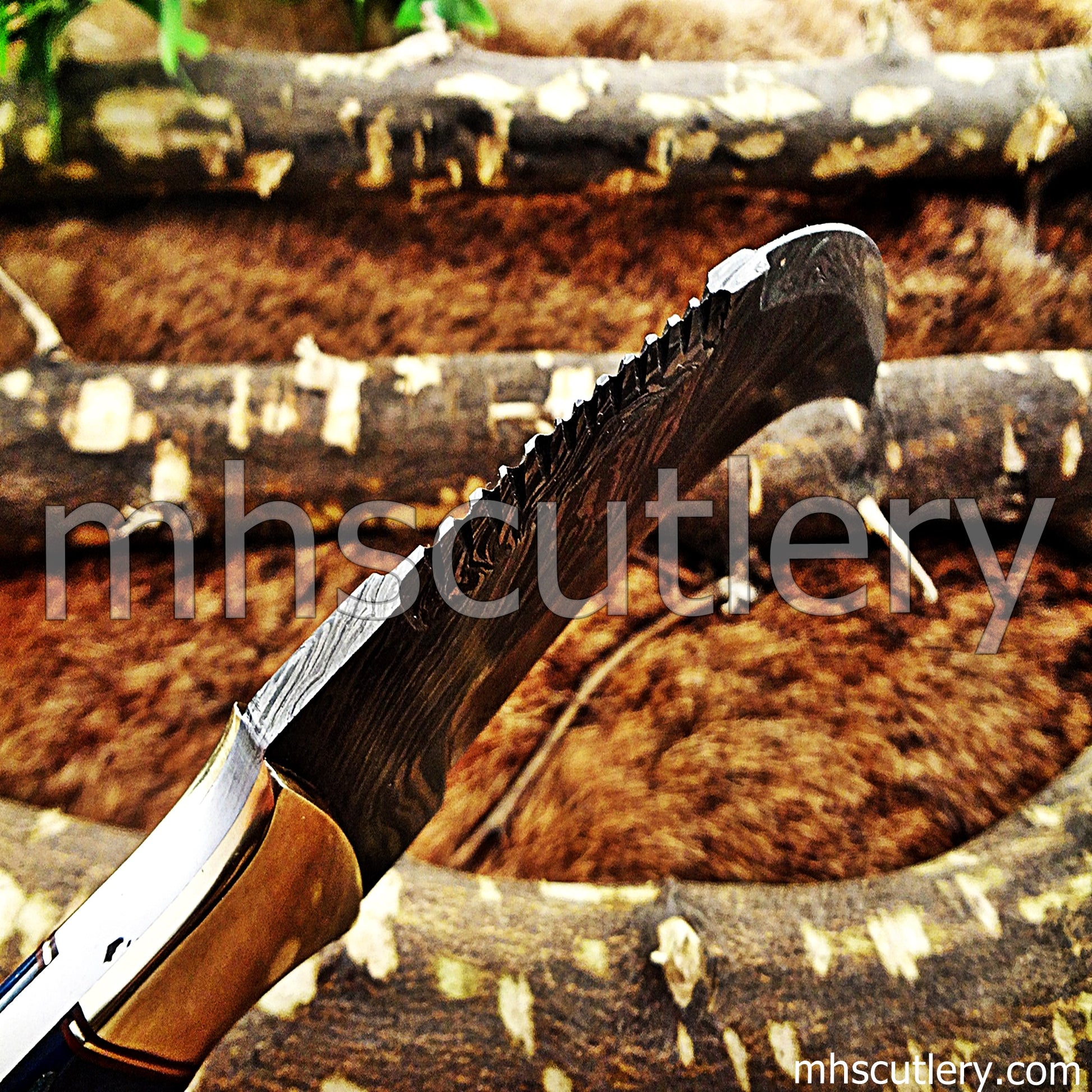 Damascus Steel Tactical Karambit Knife / Bone Handle | mhscutlery